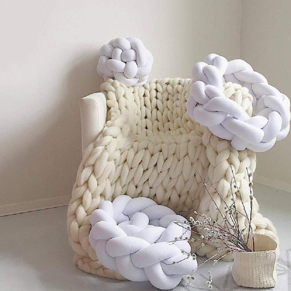 Handmade Chunky Knit Merino Wool Blanket - Extra Large 47