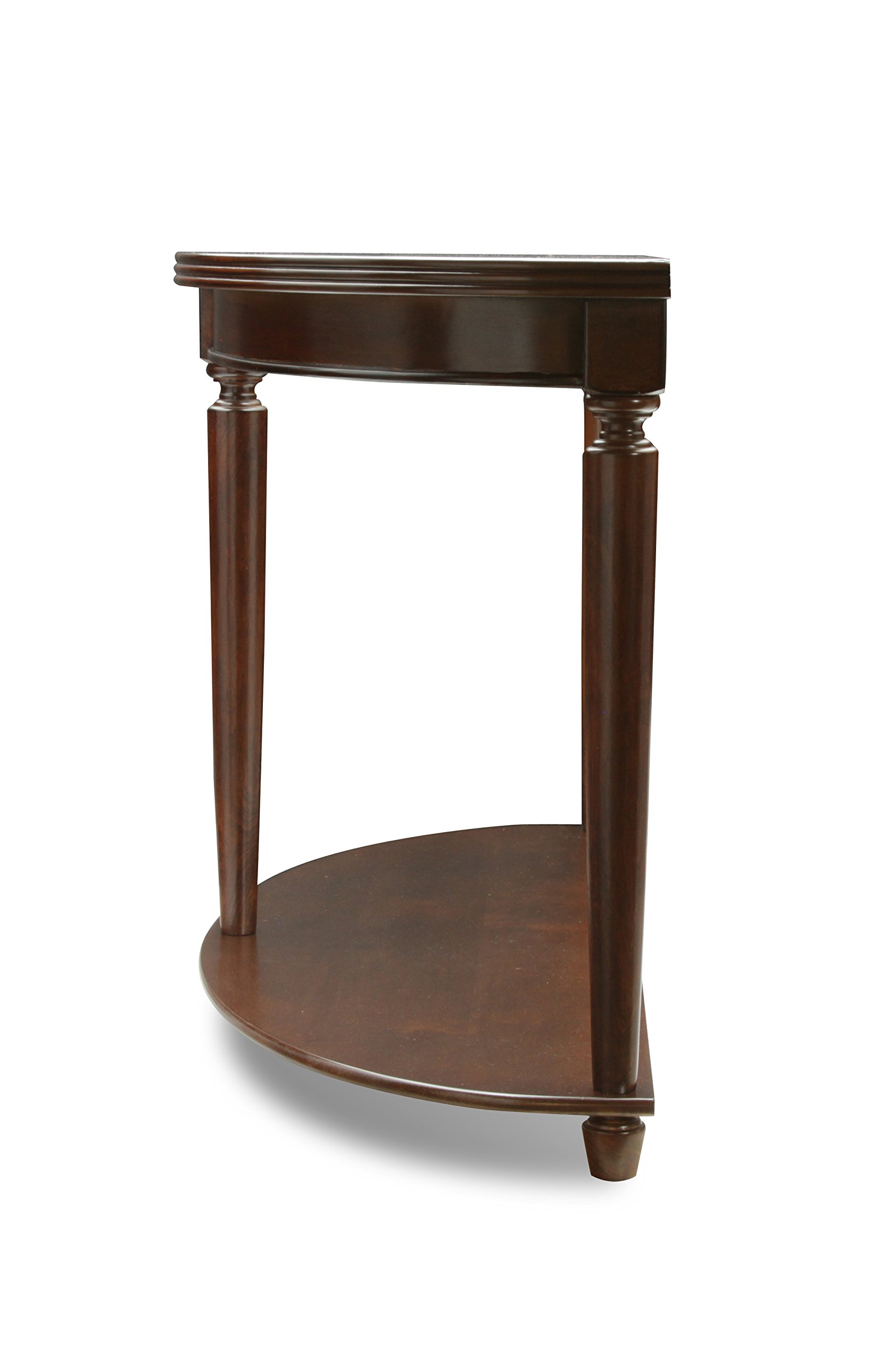 Furniture of America Western Beveled Glass Top Sofa Table - Dark Cherry Finish | Elegant Entryway Console Table for Living Room, Hallway & Home Decor