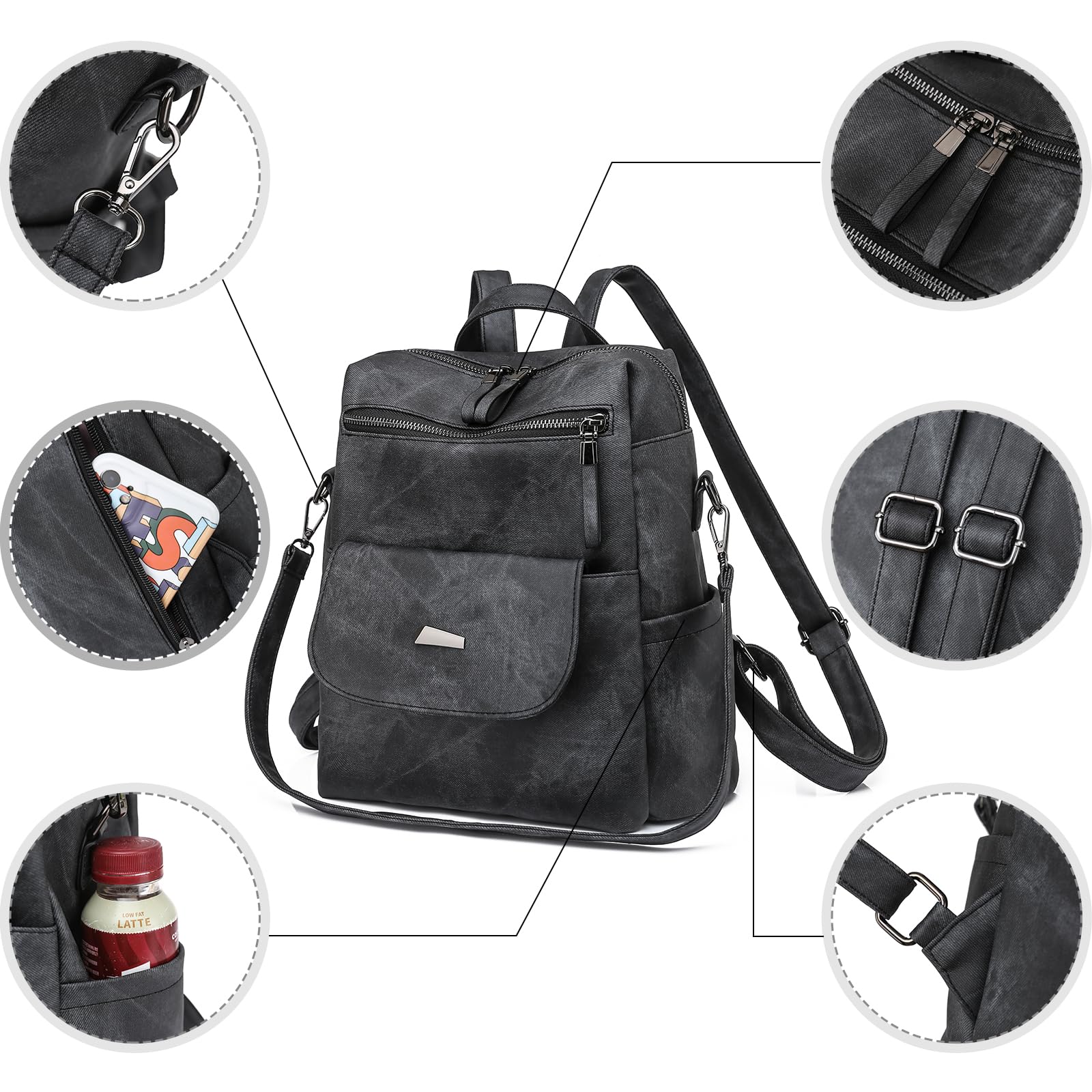Waterproof Anti-Theft Women's Backpack - Lightweight Travel Purse for Work & Outings