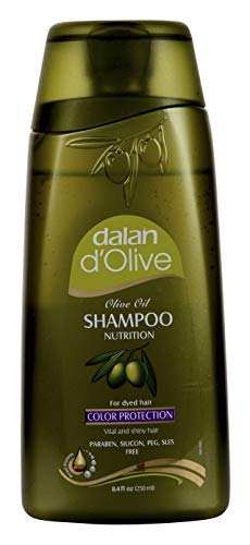 Dalan d' Olive Color Protection Shampoo for Blonde & Gray Hair - 250ml | Prevents Brassiness & Yellow Tones | Sulfate-Free Hair Care for Color-Treated & Highlighted Hair | Salon Quality Shampoo for Daily Use at Home