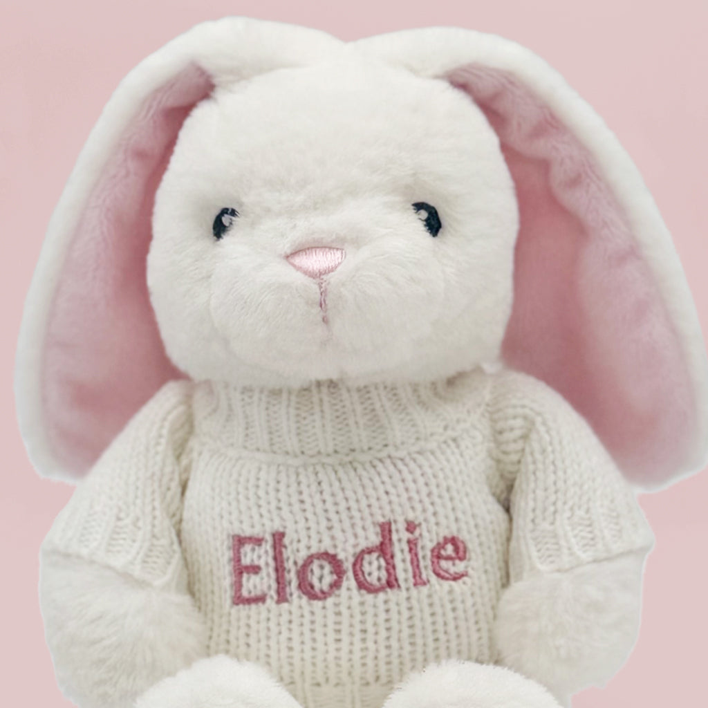 Hand-Tied Baby Clothes Bouquet with Personalized Bunny Plush - Pink Baby Shower Gift for Newborn Girls | Perfect for Baby Showers, Gender Reveals & Nursery Decor
