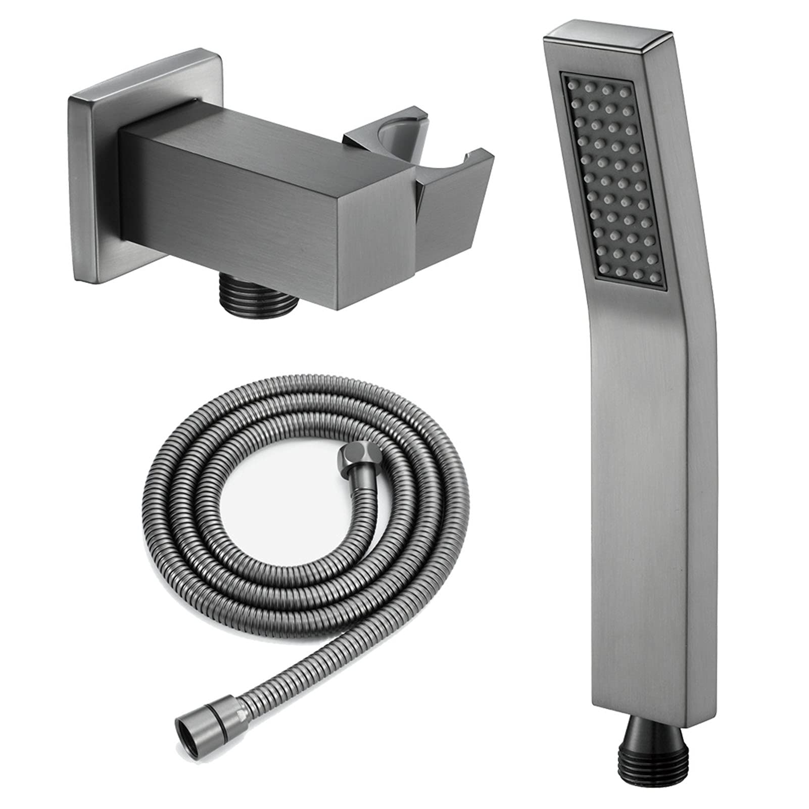 Premium Brass Hand Shower Set - High Pressure Handheld Shower Head with Hose & Wall Mount Holder | Water Saving Bathroom Shower Accessories for Spa-Like Experience | Perfect for Small Bathrooms, RVs & Pet Washing