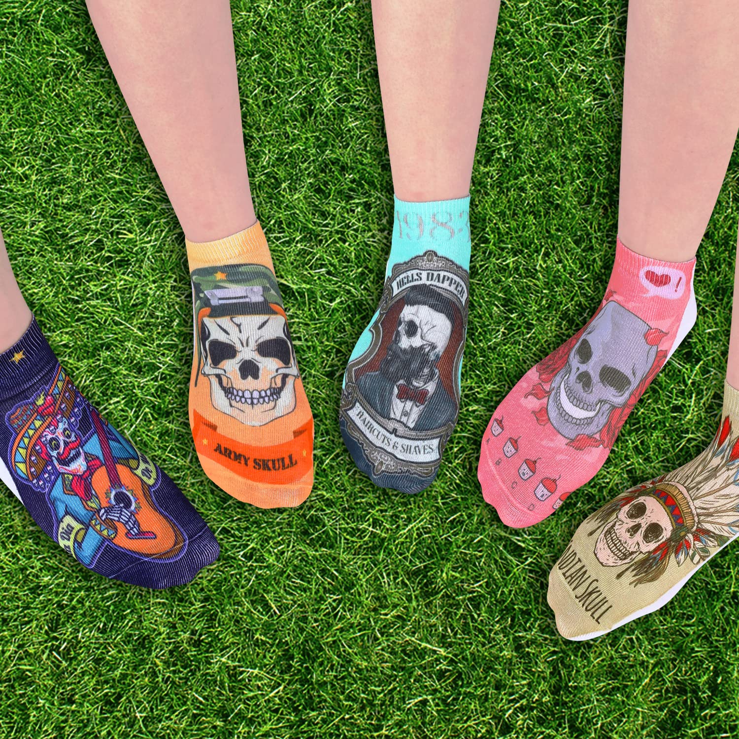 Benefeet Women's Funny Sloth & Unicorn Ankle Socks - 3D Printed Novelty Low Cut Socks for Women - Perfect Gift for Girls, Crazy Sock Day & Costume Parties