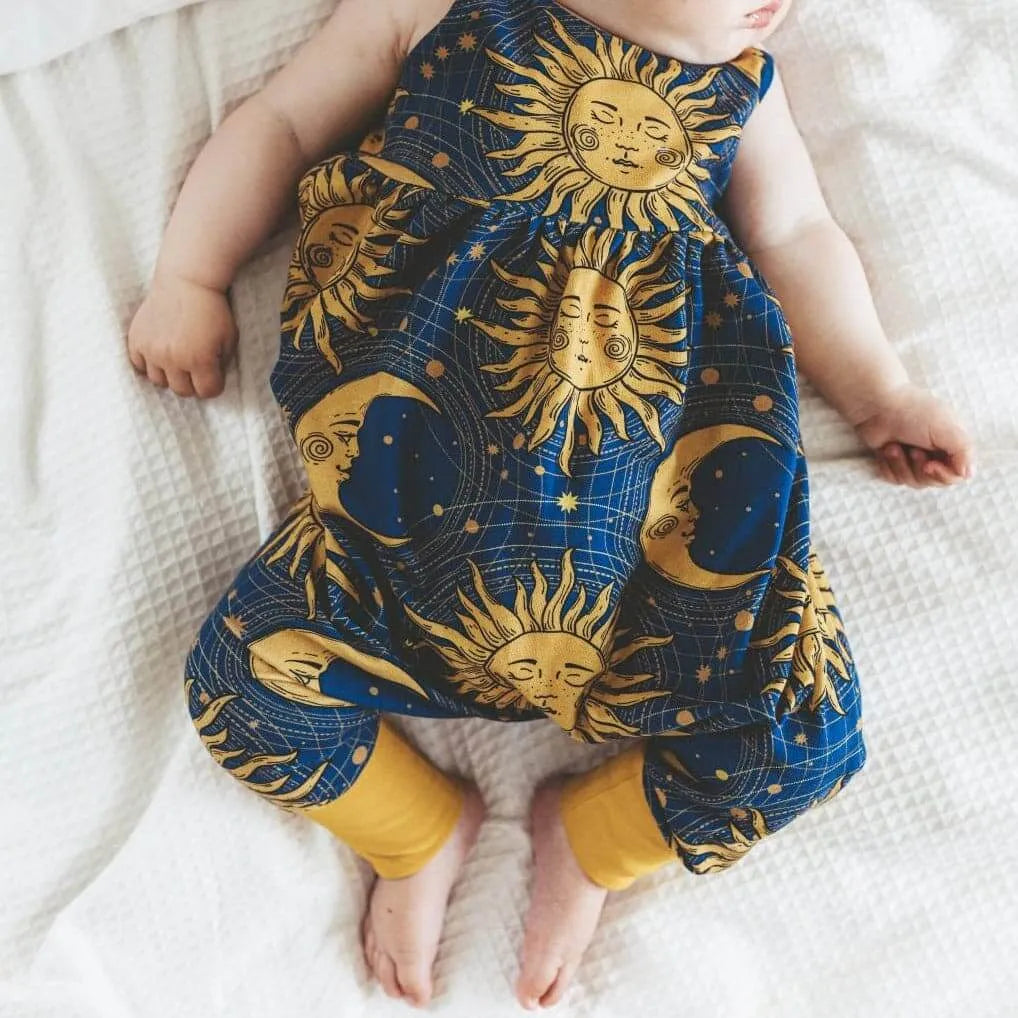 Vintage Boho Baby Romper - 90s Inspired Cotton Jumpsuit for Boys & Girls | Perfect for Photoshoots, Playdates & Casual Outfits
