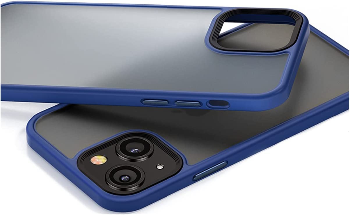 GGFAOK iPhone 13 Pro Case - Ultra Thin Silicone Protective Cover with Anti-Yellowing, Anti-Collision & Anti-Drop Design - Frosted Translucent Blue Phone Case for Work, Travel & Everyday Use