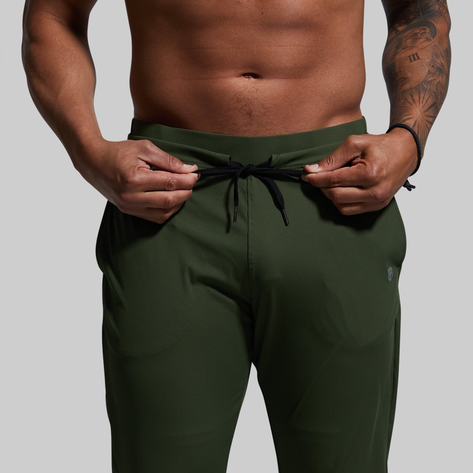 Men's Tactical Green Recovery Joggers - Comfortable Workout & Post-Exercise Pants for Running, Gym & Lounge Wear