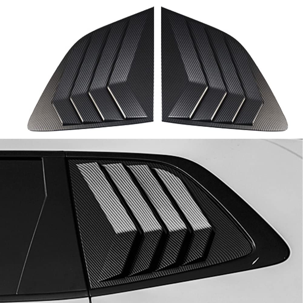 2PCS ABS Racing Style Rear Side Window Louvers Air Vent Scoop Shades Panel Cover - Carbon Fiber Auto Exterior Decoration Trim Accessories for Honda CRV 2023 2024 2025 - Enhances Style & Aerodynamics for Street & Track Performance