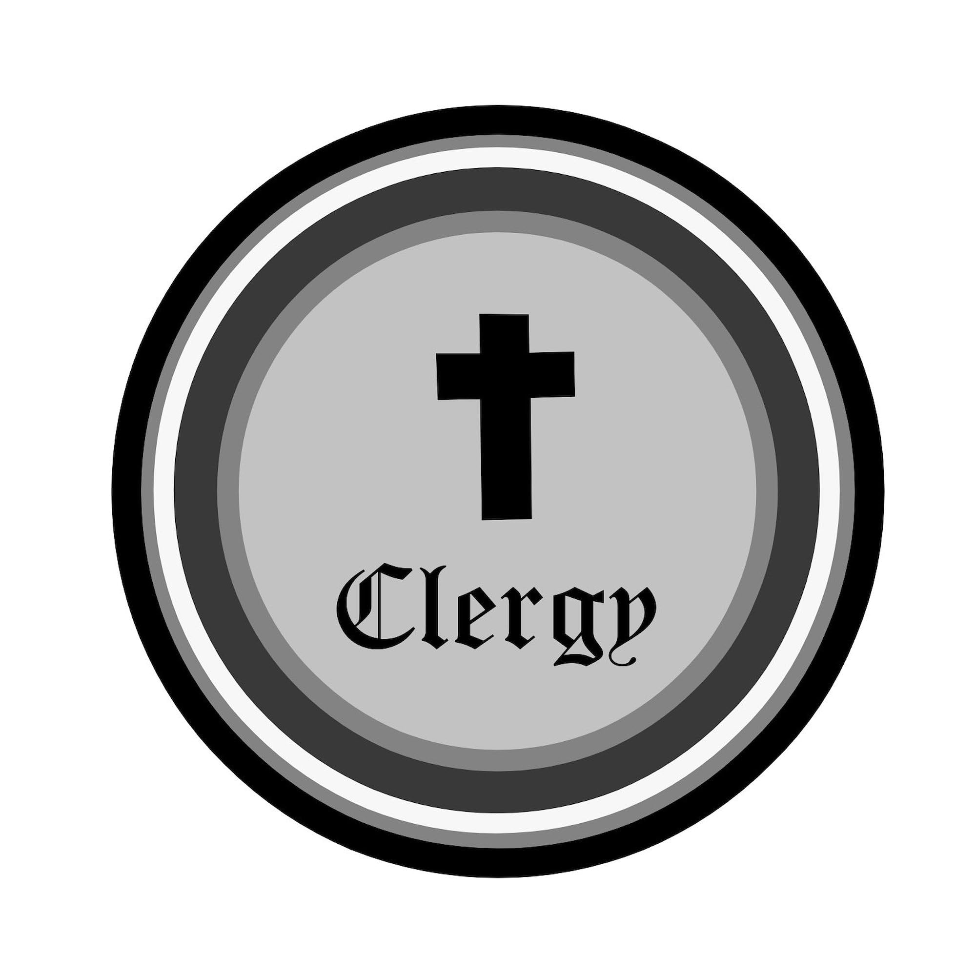 Clergy Car Decal Sticker - Durable Bumper Sticker for Cars & Laptops
