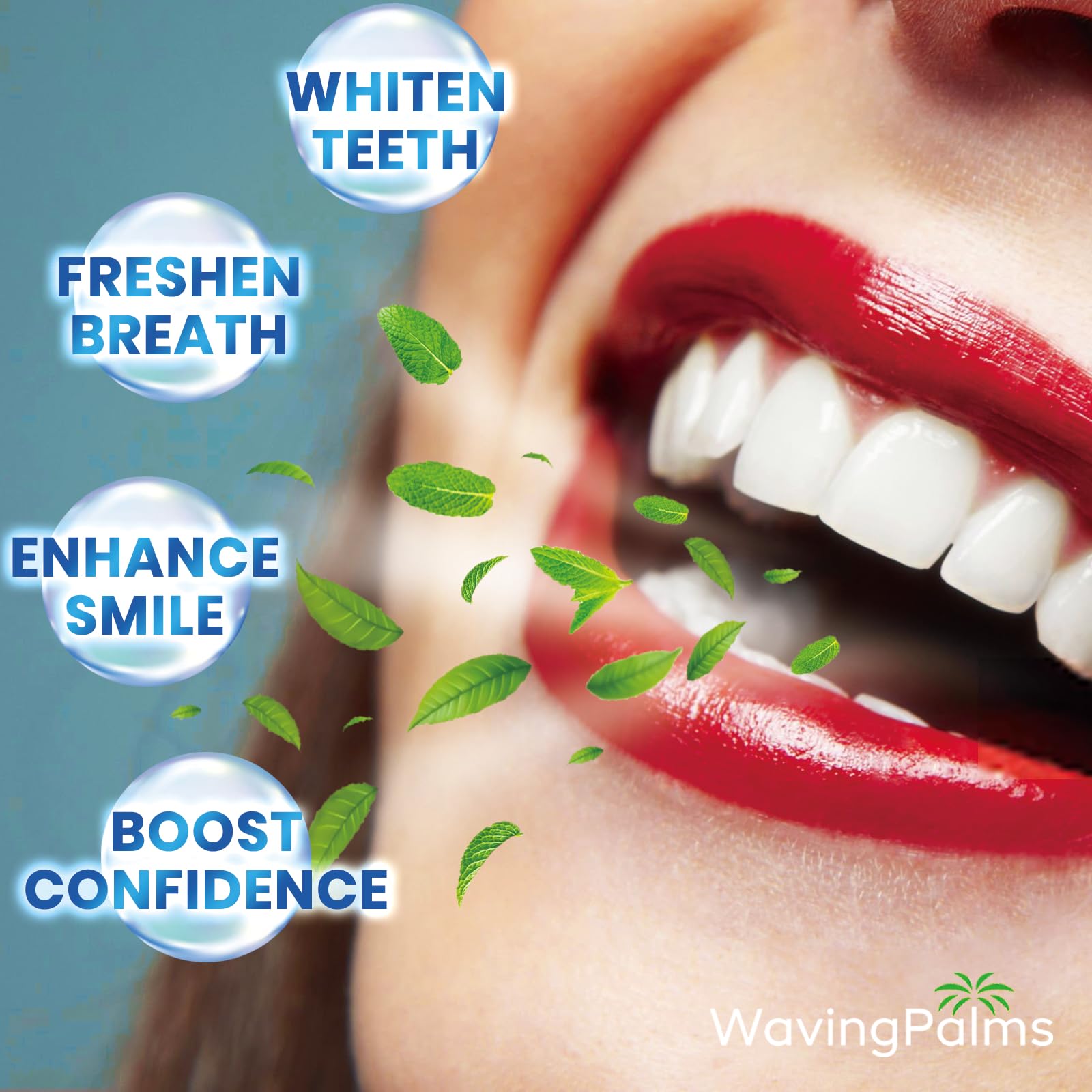 Professional Teeth Whitening Strips - 42 Rapid White Bleaching Strips for Sensitive Teeth, Mint Flavor (42 Count Pack) | At-Home Dental Care & Bright Smile Solution for Daily Use, Parties & Special Occasions