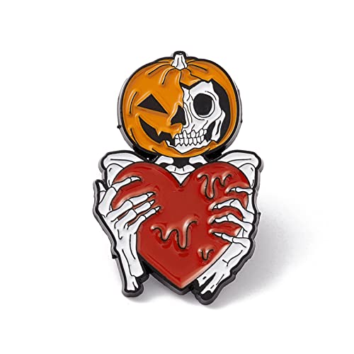 Pumpkin Skeleton With Heart