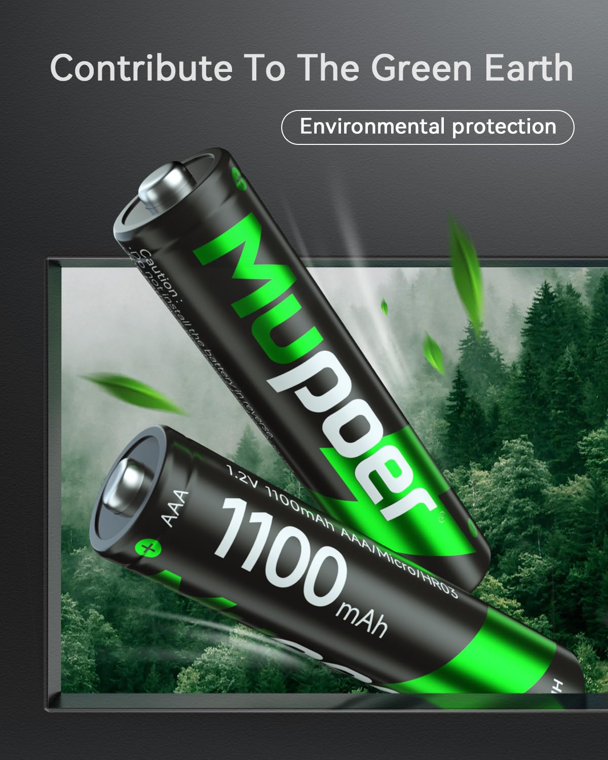 Best Rechargeable AAA Batteries 4-Pack - 1100mAh Ni-MH High Capacity, 1.2V Low Self Discharge - Perfect for Cameras, Toys, Remote Controls & Electronic Devices