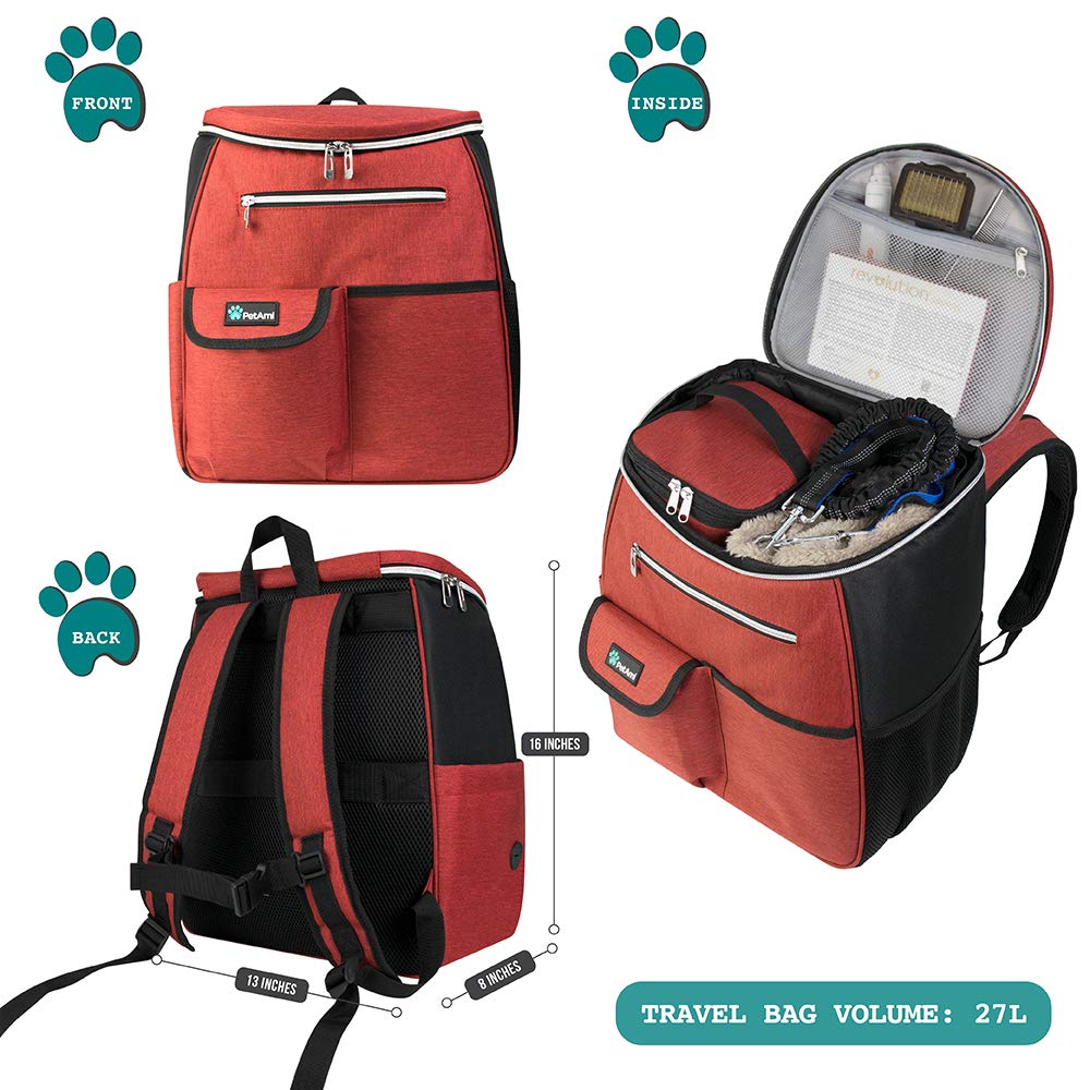 PetAmi Dog Travel Backpack - Airline Approved for Hiking & Camping