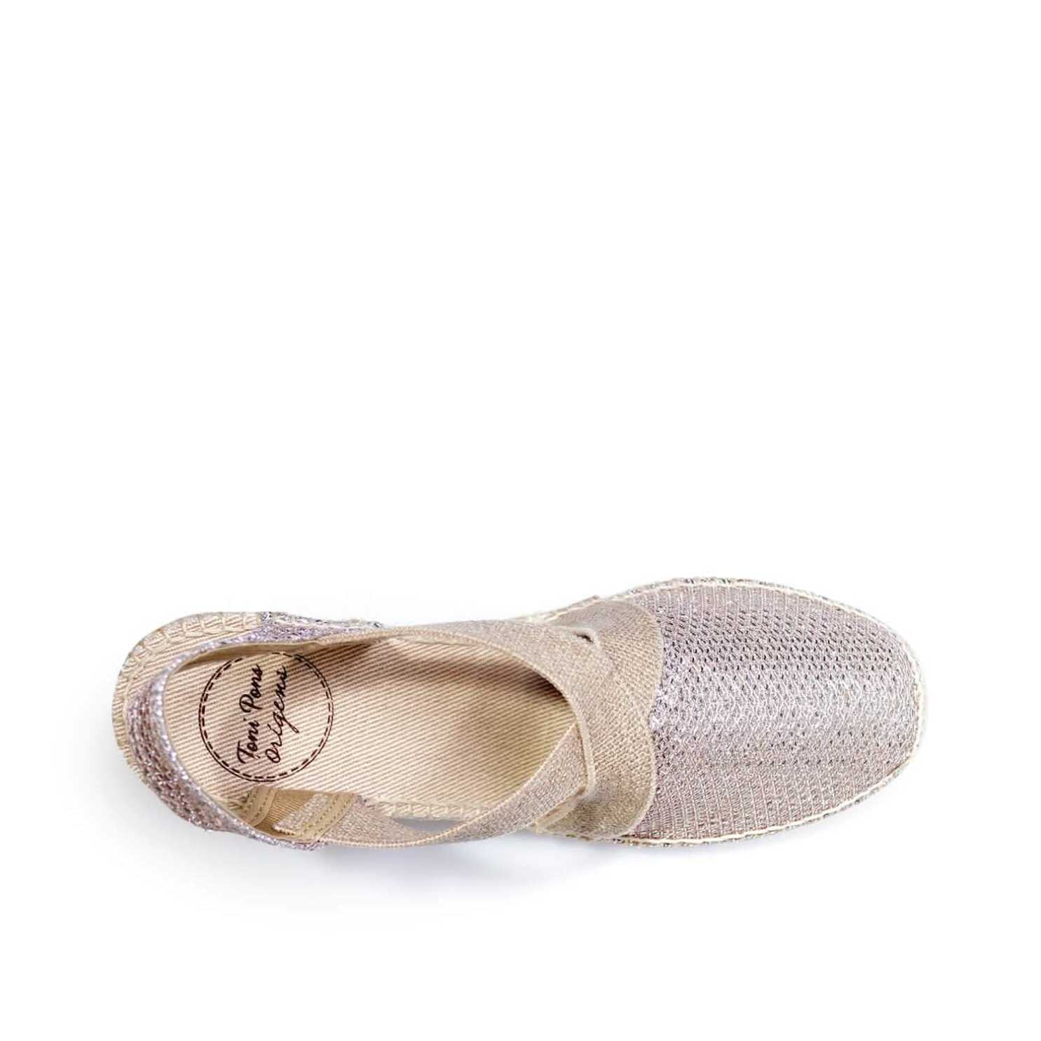 Women's Metallic Cotton Blend Wedge Espadrilles - Comfortable Summer Casual Shoes for Beach, Party & Everyday Wear