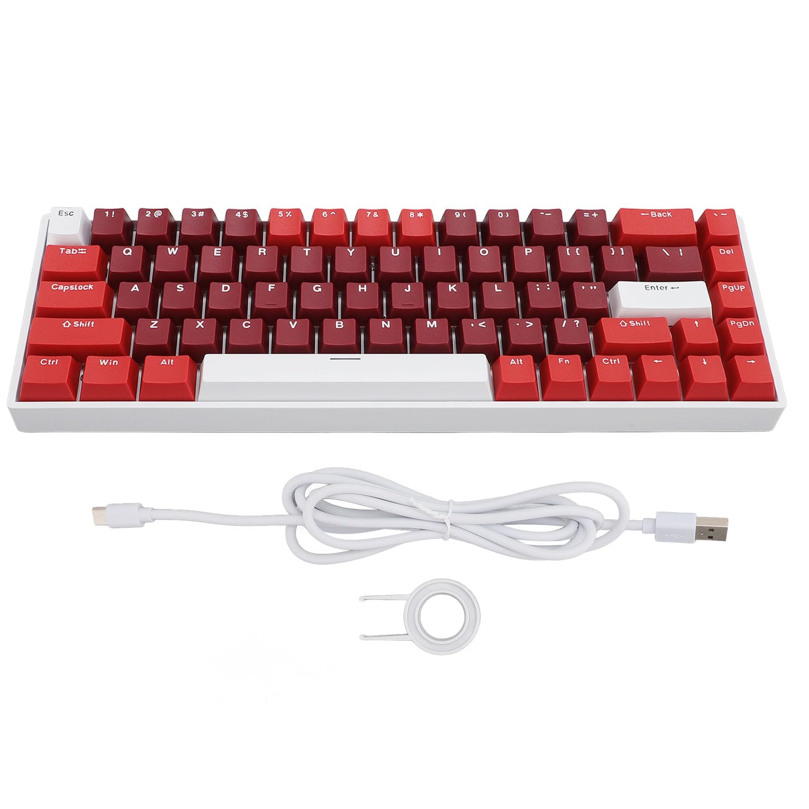 Ciciglow 68 Key RGB Mechanical Gaming Keyboard - Wired & Wireless, Blue Switches, Compact Design for PC & Mac | Perfect for Gaming, Typing & Office Work