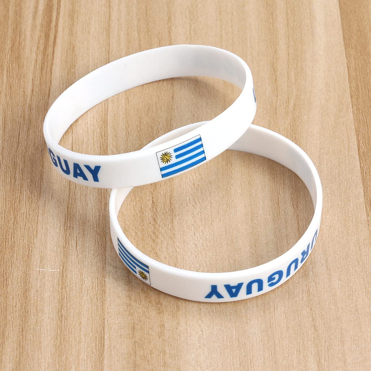 BESTOYARD 6-Pack Uruguay Flag Silicone Wristbands - Patriotic Rubber Bracelets for Sports Games, Football Matches & National Pride - Perfect for Fans, Races & International Events