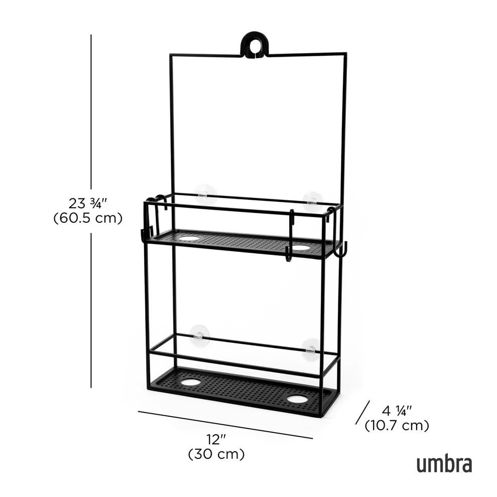 Cubiko Shower Caddy Organizer - Rustproof Stainless Steel Bathroom Storage Shelf for Shampoo, Soap & Beauty Products - Perfect for Small Spaces & Apartment Showers