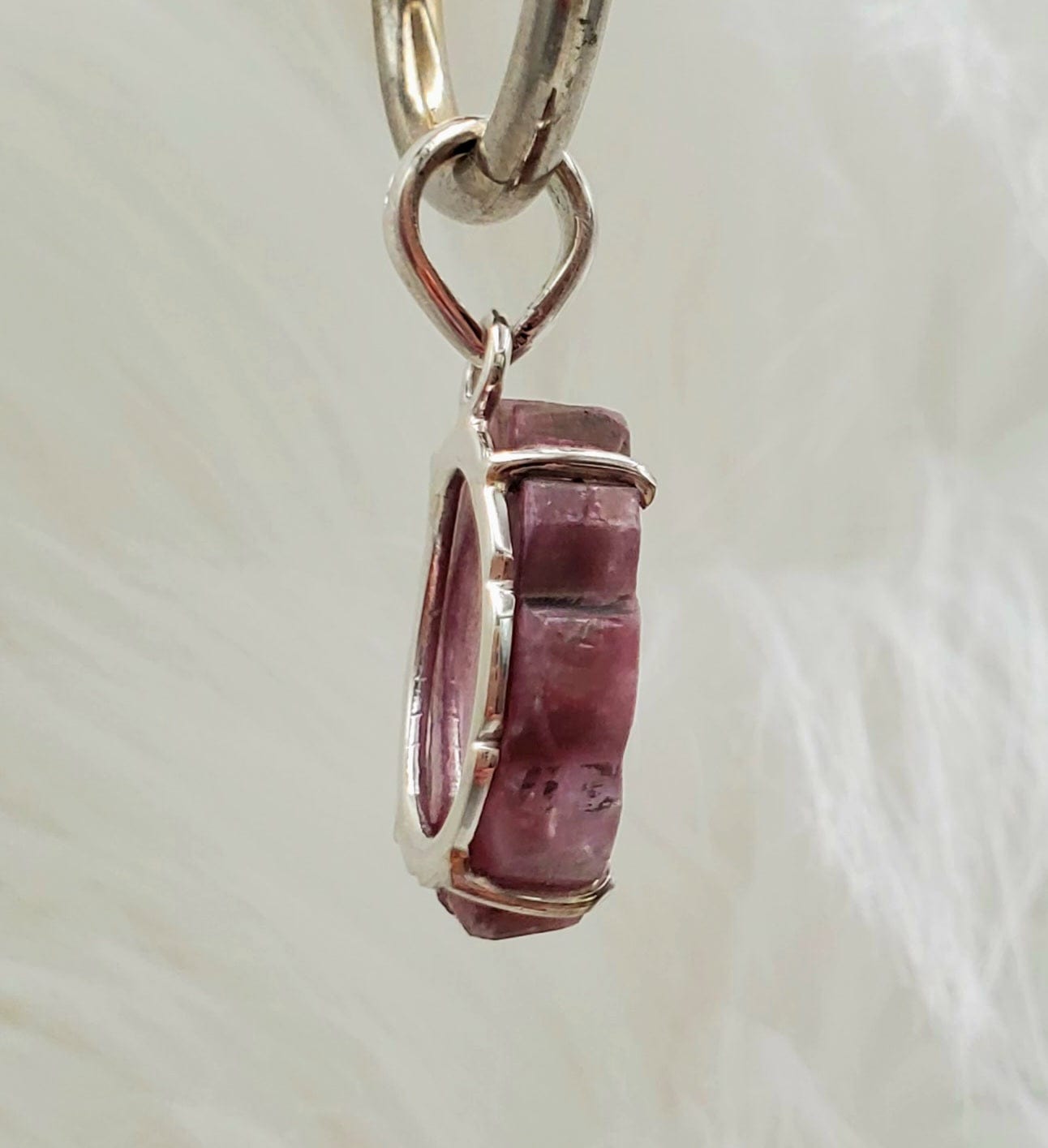 Canadian Rossmenite Pendant in .925 Sterling Silver - Elegant Jewelry for Women, Gift for Her, Birthday & Anniversary Present