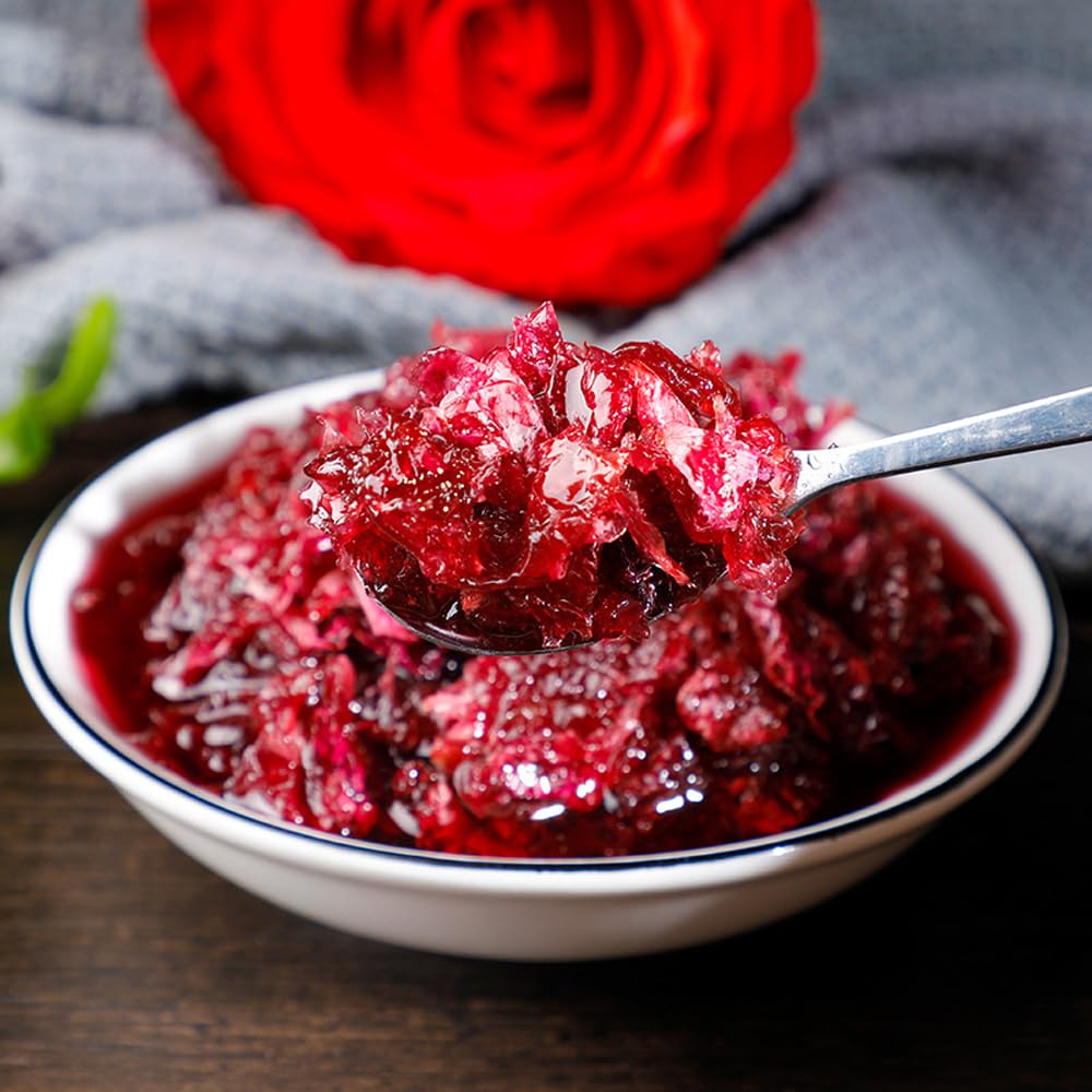 SIJIYUNLI Rose Sauce 400g/14.1oz - Sweet Floral Jam for Bread, Toast & Desserts | Perfect for Breakfast, Afternoon Tea & Baking