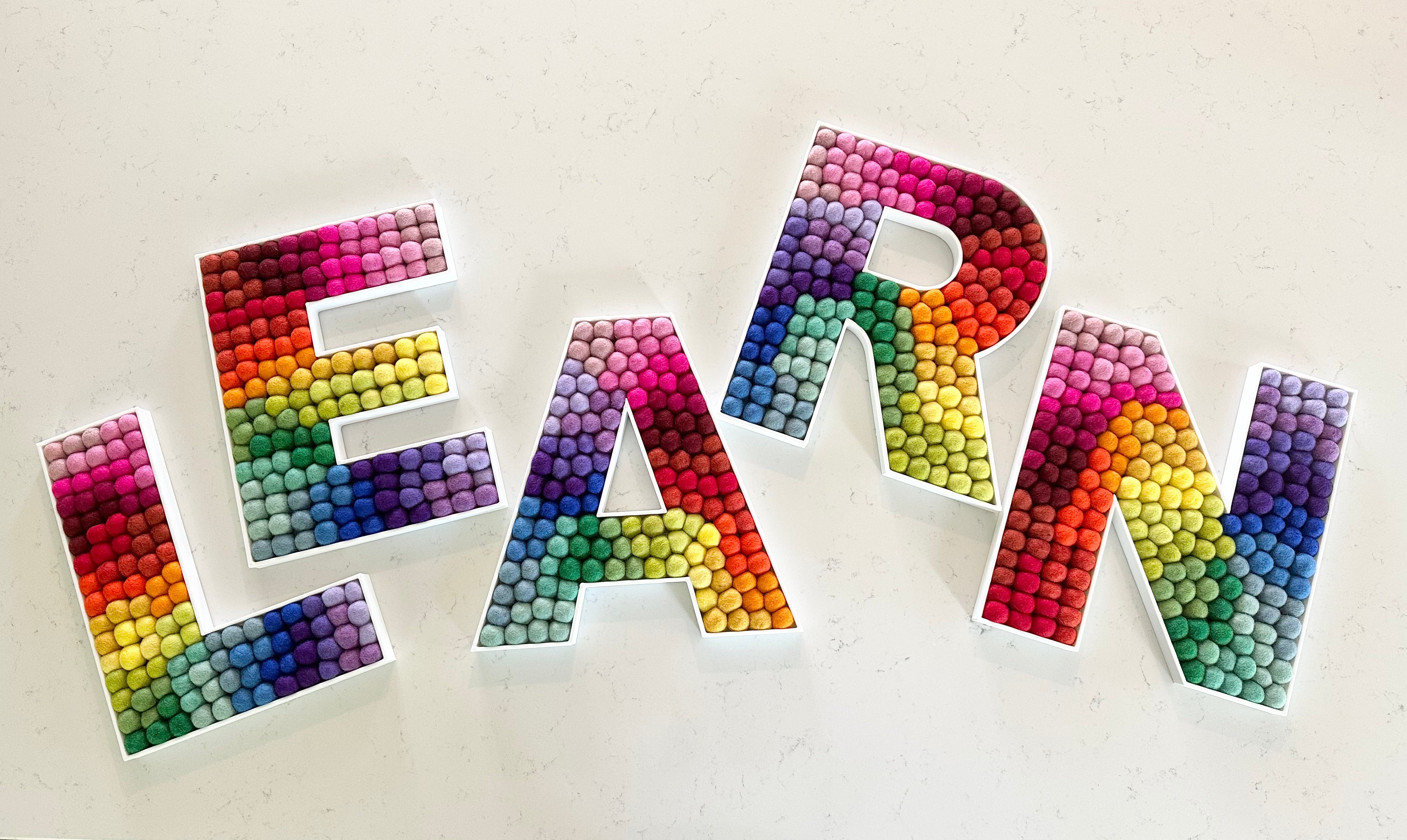 Colorful Felt Ball Alphabet Letters - Soft Educational Toy for Kids Learning ABCs - Perfect for Classroom, Homeschool & Playroom Decor