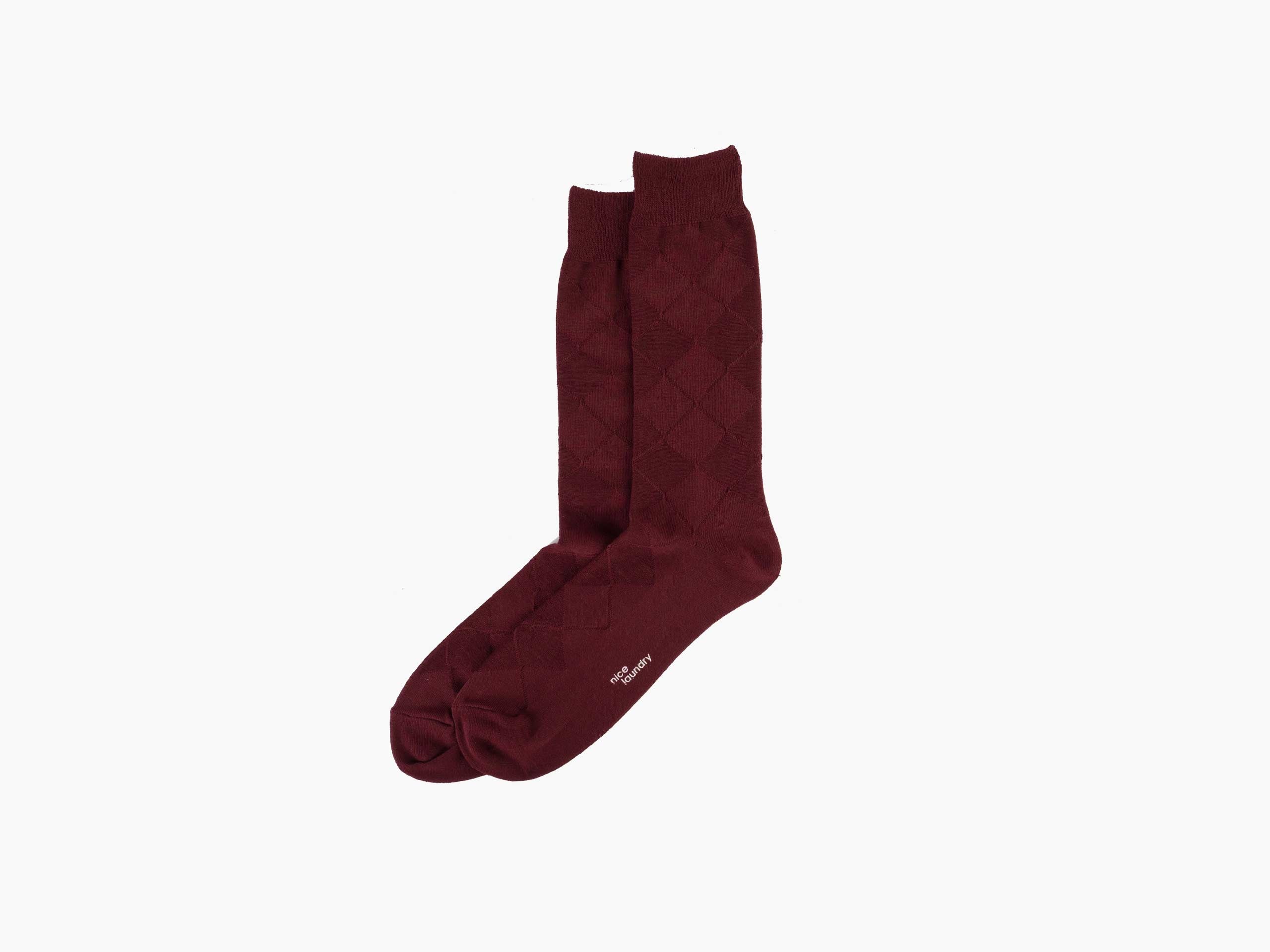 Tonal Argyle Burgundy Sweater for Men - Stylish Knit Pullover for Casual & Office Wear - Perfect for Fall & Winter Outfits