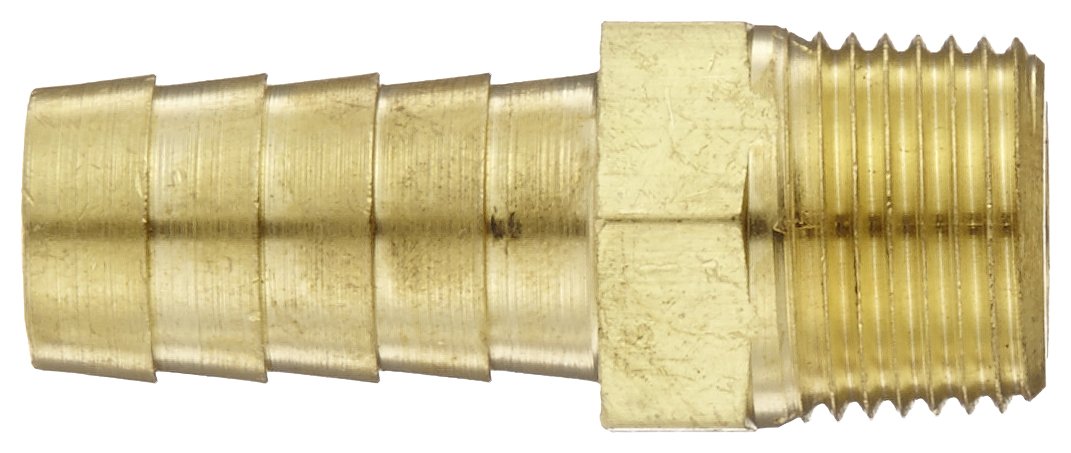 EATON Weatherhead 10508B-106 Male Pipe Fitting, CA360 Brass, 1/2