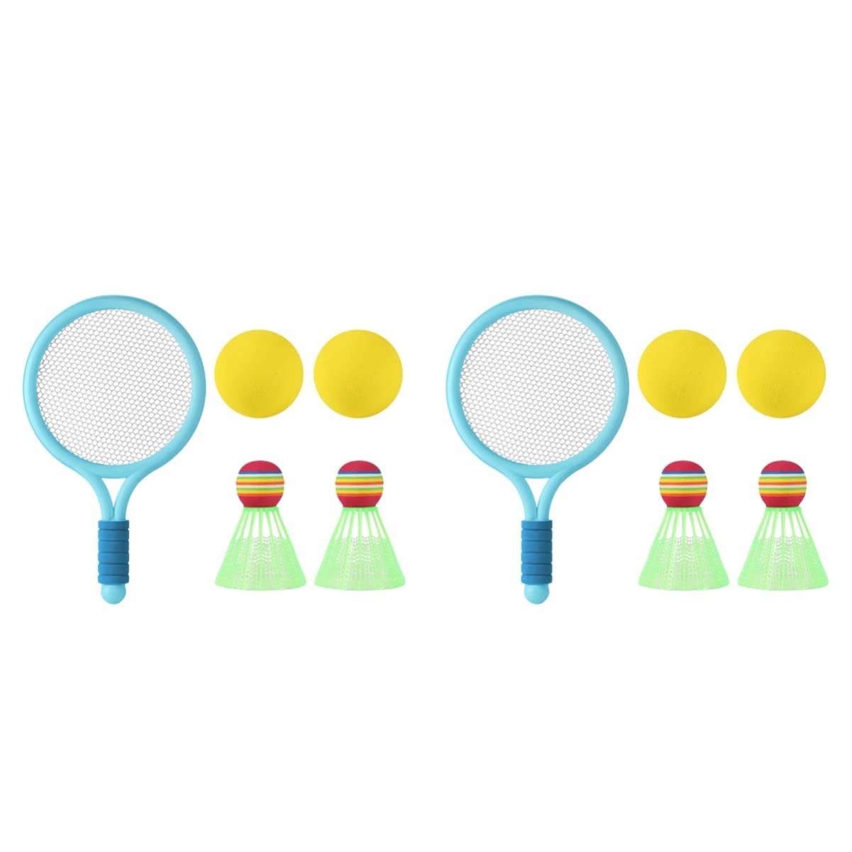 Kisangel 2-Piece Kids Tennis & Badminton Racket Set with Training Balls - Perfect for Outdoor Sports, Backyard Games & Beginner Tennis Practice for Children
