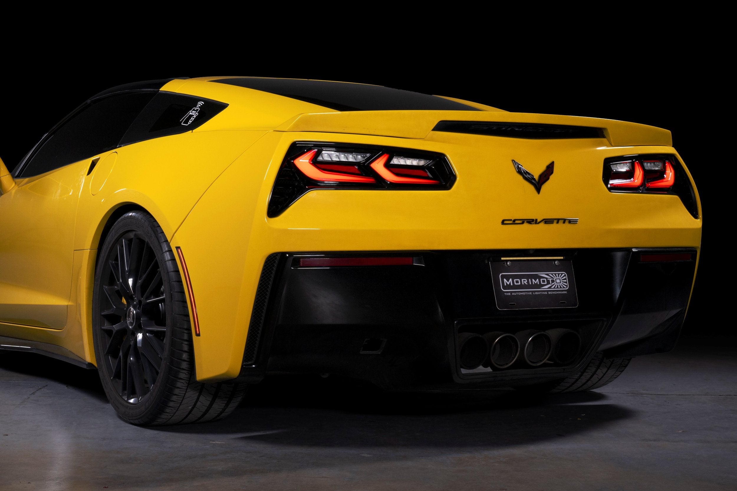 1 Set Red C8 Style Lens XB LED Tail Lights for 2014-2019 Chevy Corvette C7 - High Visibility & Stylish Upgrade for Night Driving & Car Shows