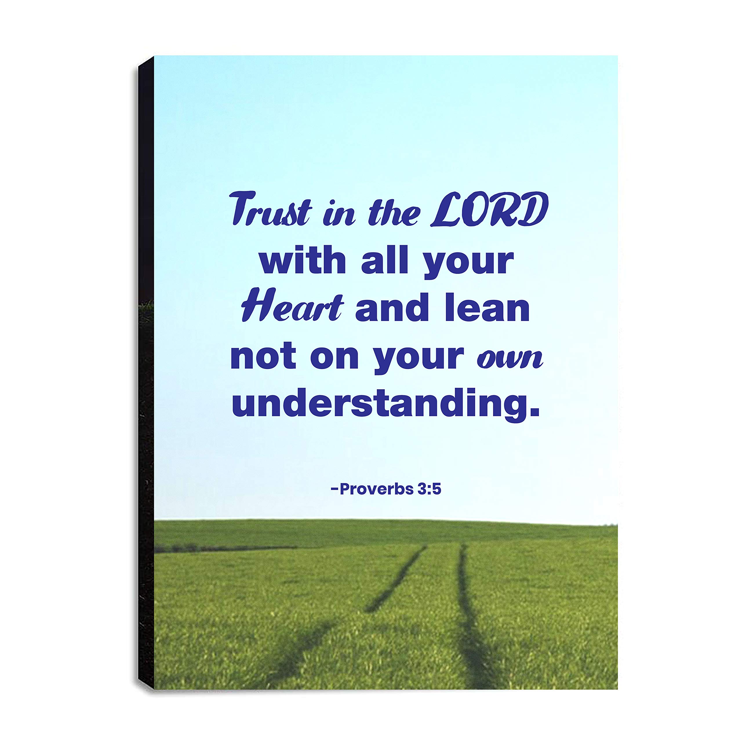 Trust in The Lord | 30x40in Christian Canvas Wall Art with Bible Verses & Prayers - Inspirational Home Decor for Living Room, Bedroom, Kitchen & Office - Ready to Hang Scripture Wall Art for Faith-Based Interior Design