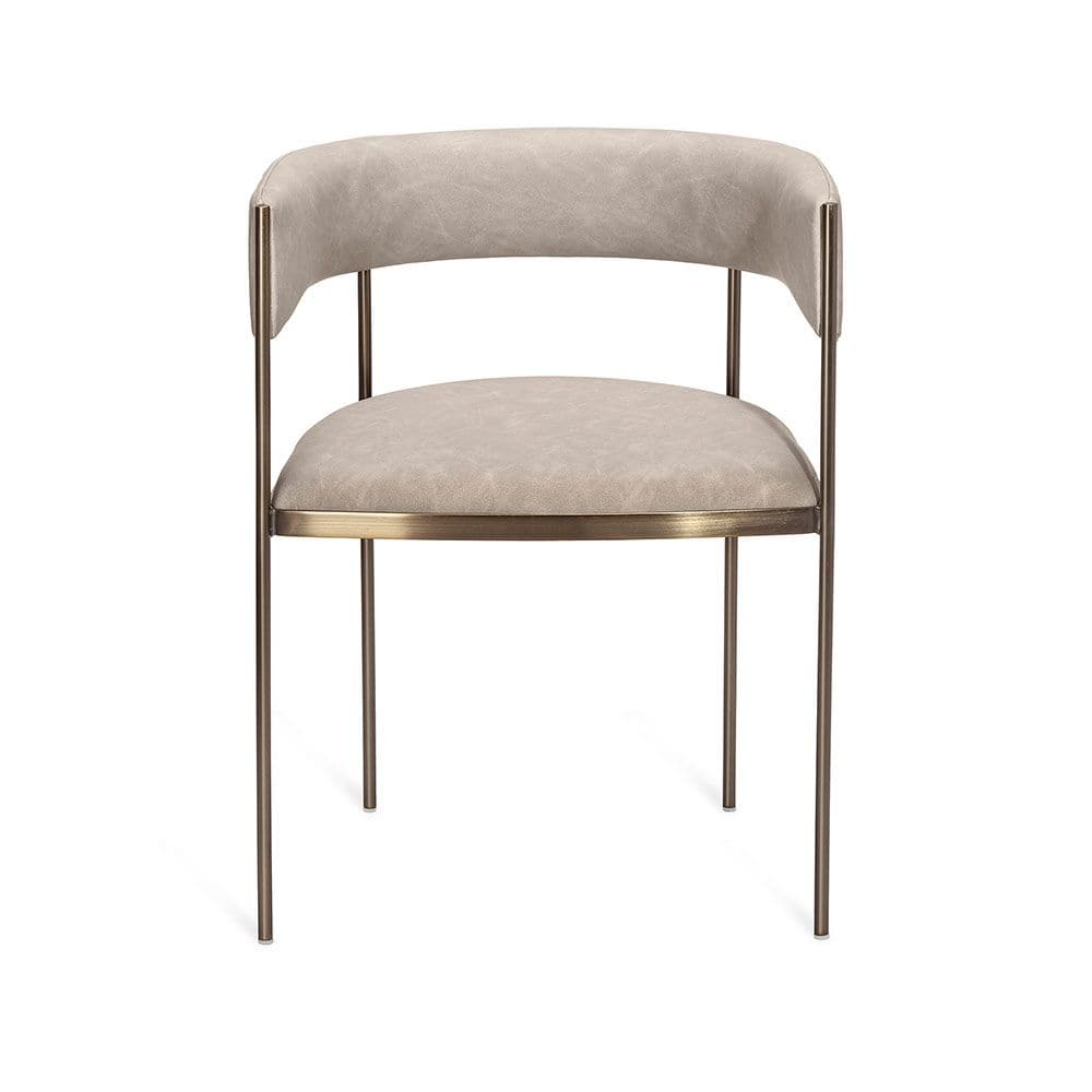 Alaric Modern Dining Chair - Beige Upholstered Seat, Sturdy Wooden Legs - Perfect for Kitchen, Dining Room, and Home Office