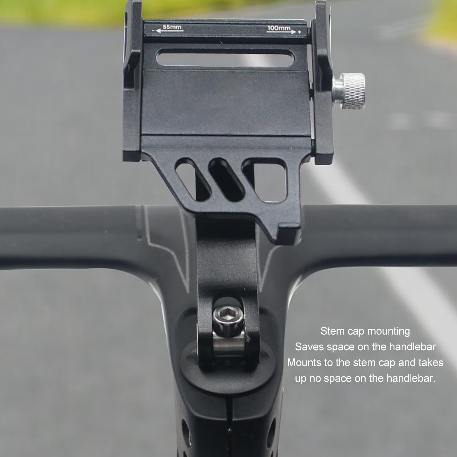 TYTOGE Adjustable Aluminum Alloy Bike Stem Phone Holder - Universal Smartphone Mount for Cycling, Running & Outdoor Sports Accessories