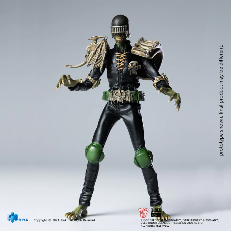 HIYA 6-inch 1/12 Scale Judge Dredd & Judge Death Action Figure Set - Premium Collectible for Superhero Fans | Perfect for Display, Photography, and 1/12 Scale Dioramas