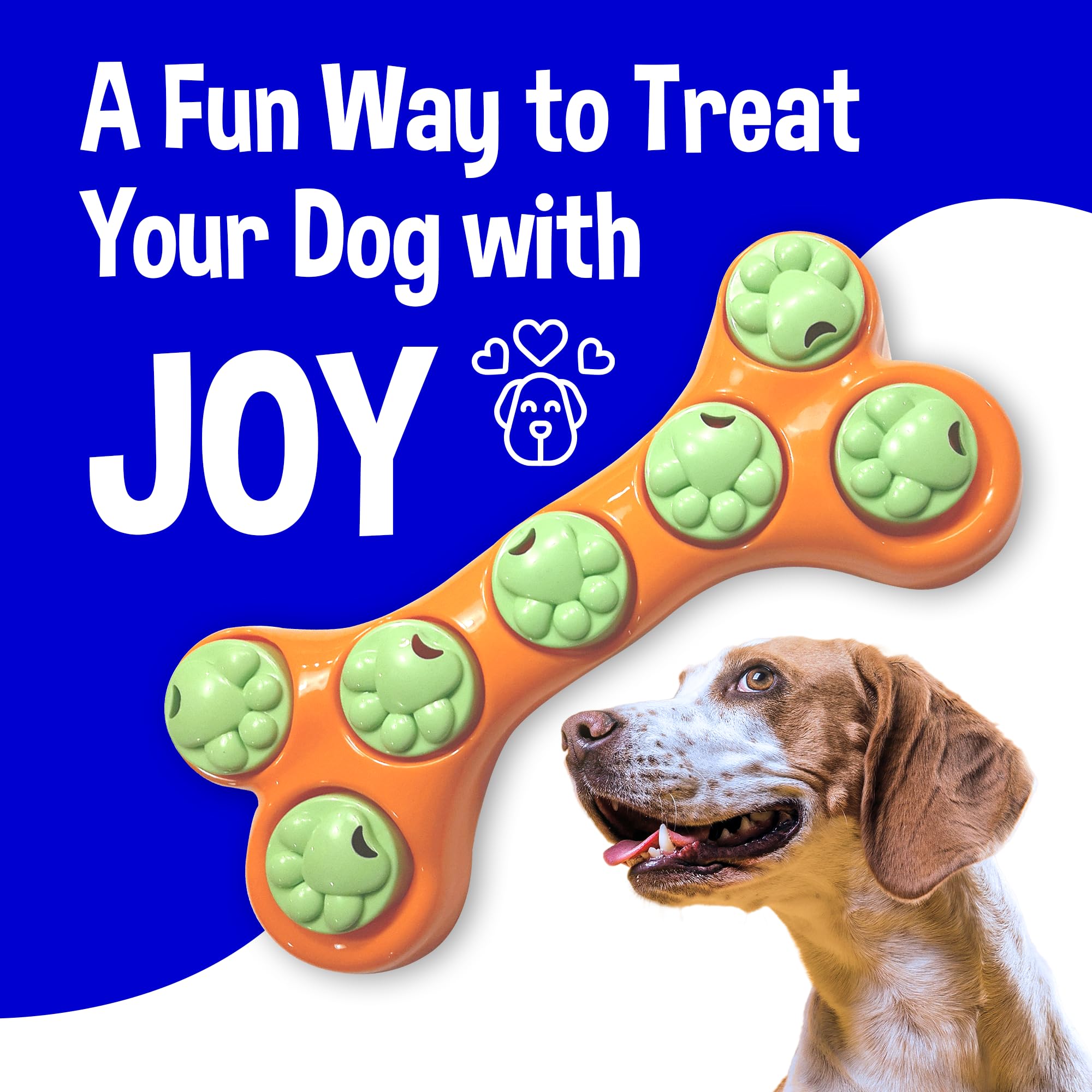 Kats'N Us Interactive Dog Toy & Slow Feeder Bowl - Puzzle Feeder for Mental Stimulation, Lick Mat for Dogs, Large Breed Mealtime Solution (Orange) - Perfect for Boredom Relief & Anxiety Reduction During Feeding Time