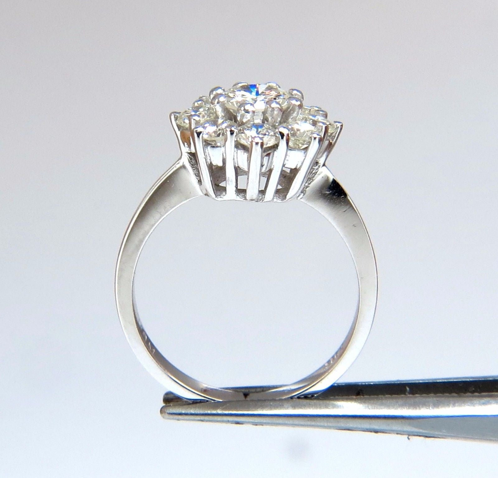 1.40ct Natural Diamond Cluster Ring in 14K Gold - Elegant Statement Jewelry for Weddings, Anniversaries & Special Occasions