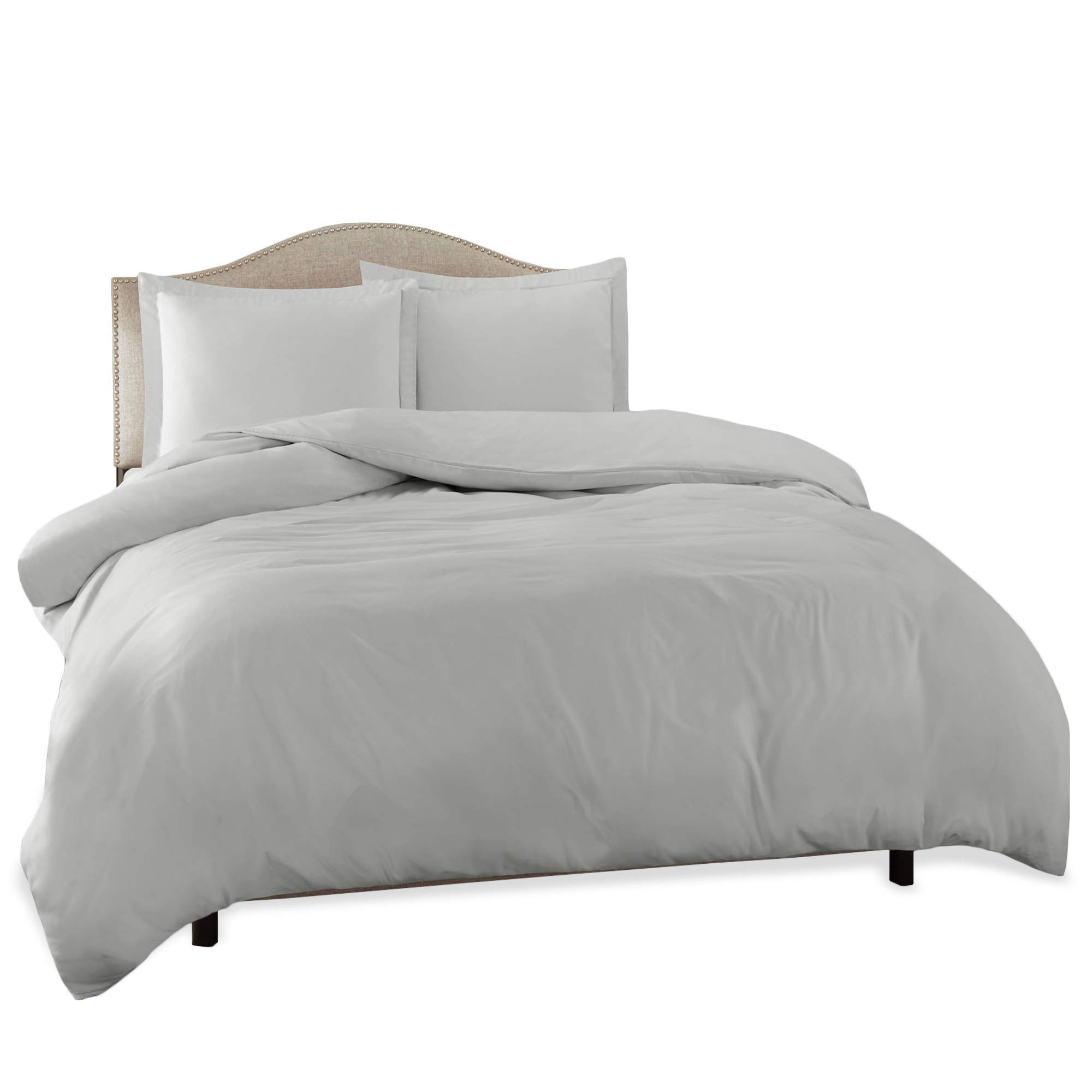 Clara Clark Ultra Soft Double Brushed Microfiber Duvet Cover Set - Queen Size 90