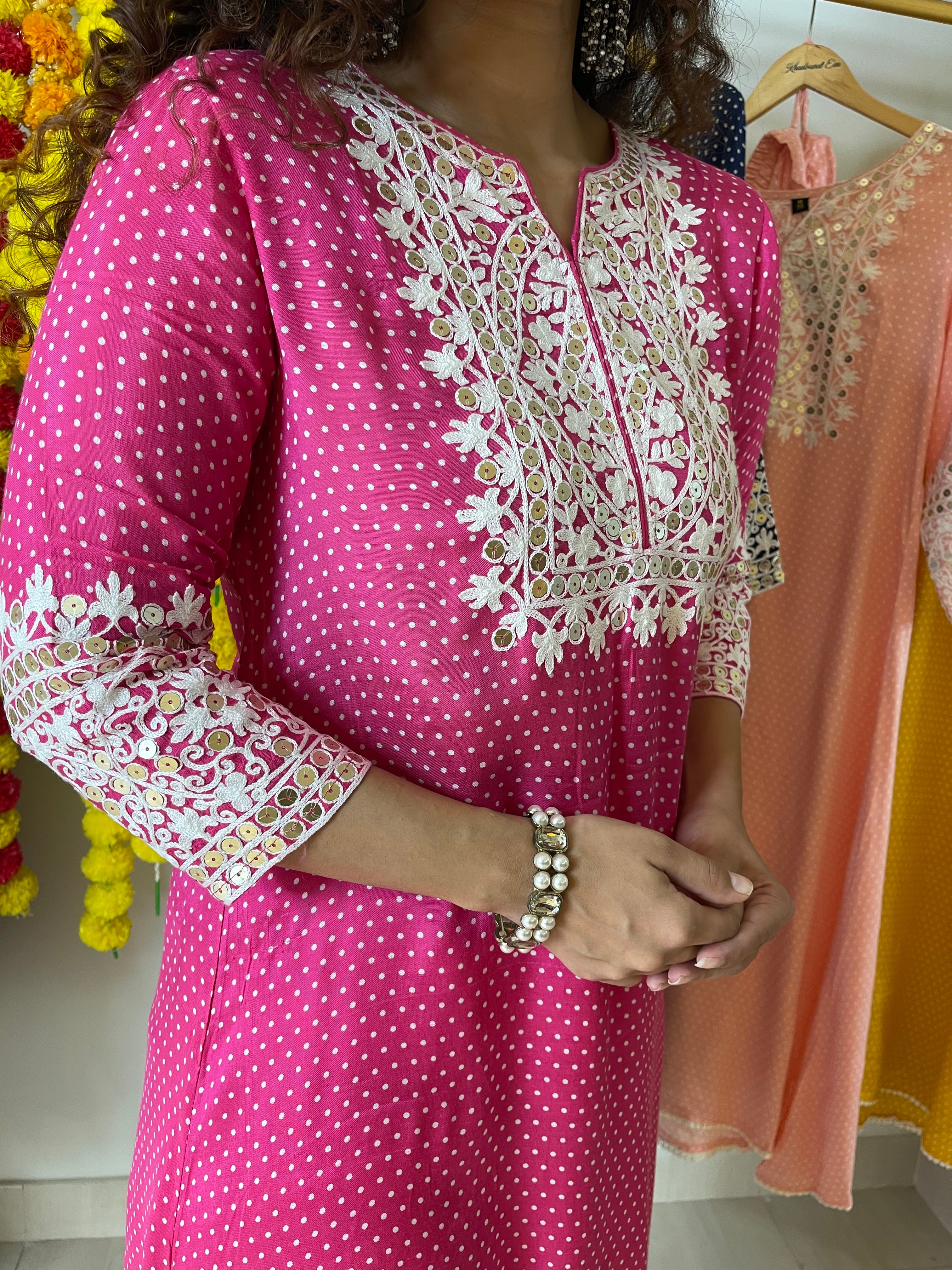 Elegant Rose Pink Silk Kurta Pants Set for Women - Traditional Indian Ethnic Wear for Parties, Weddings & Festive Occasions