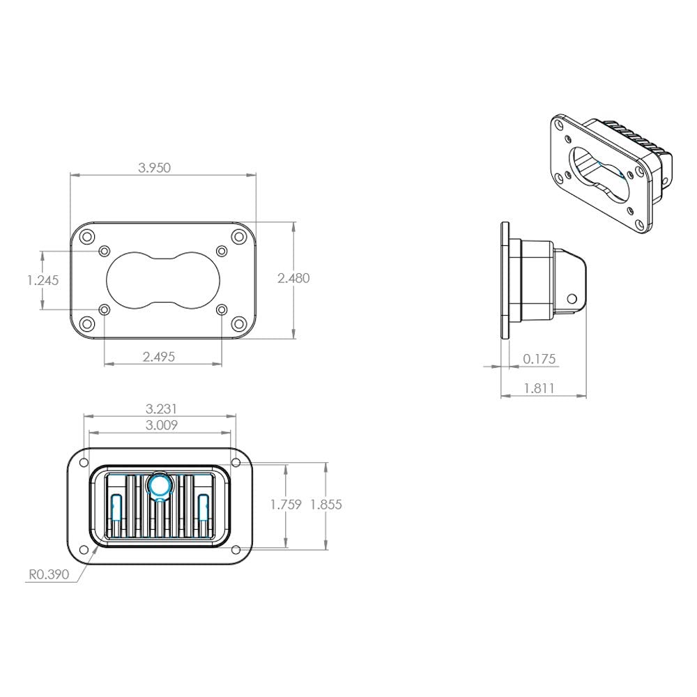 Baja Designs S2 Pro LED Wide Cornering Amber Flush Mount Light - Off-Road, Marine & RV Lighting for Enhanced Visibility