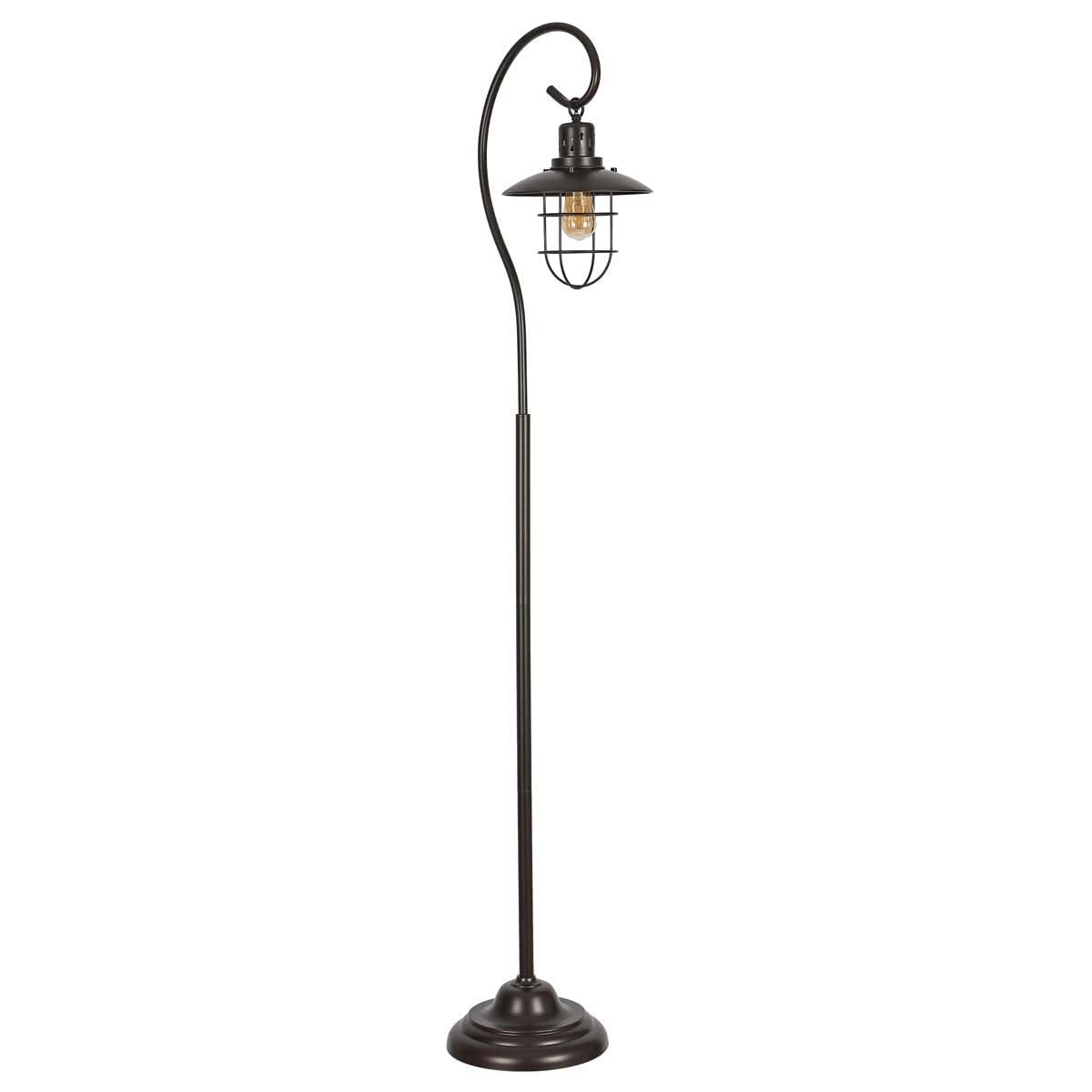 SAFAVIEH Archie 68-inch Black Iron Lantern Floor Lamp with LED Bulb - Modern Farmhouse Lighting for Living Room, Bedroom & Patio Decor
