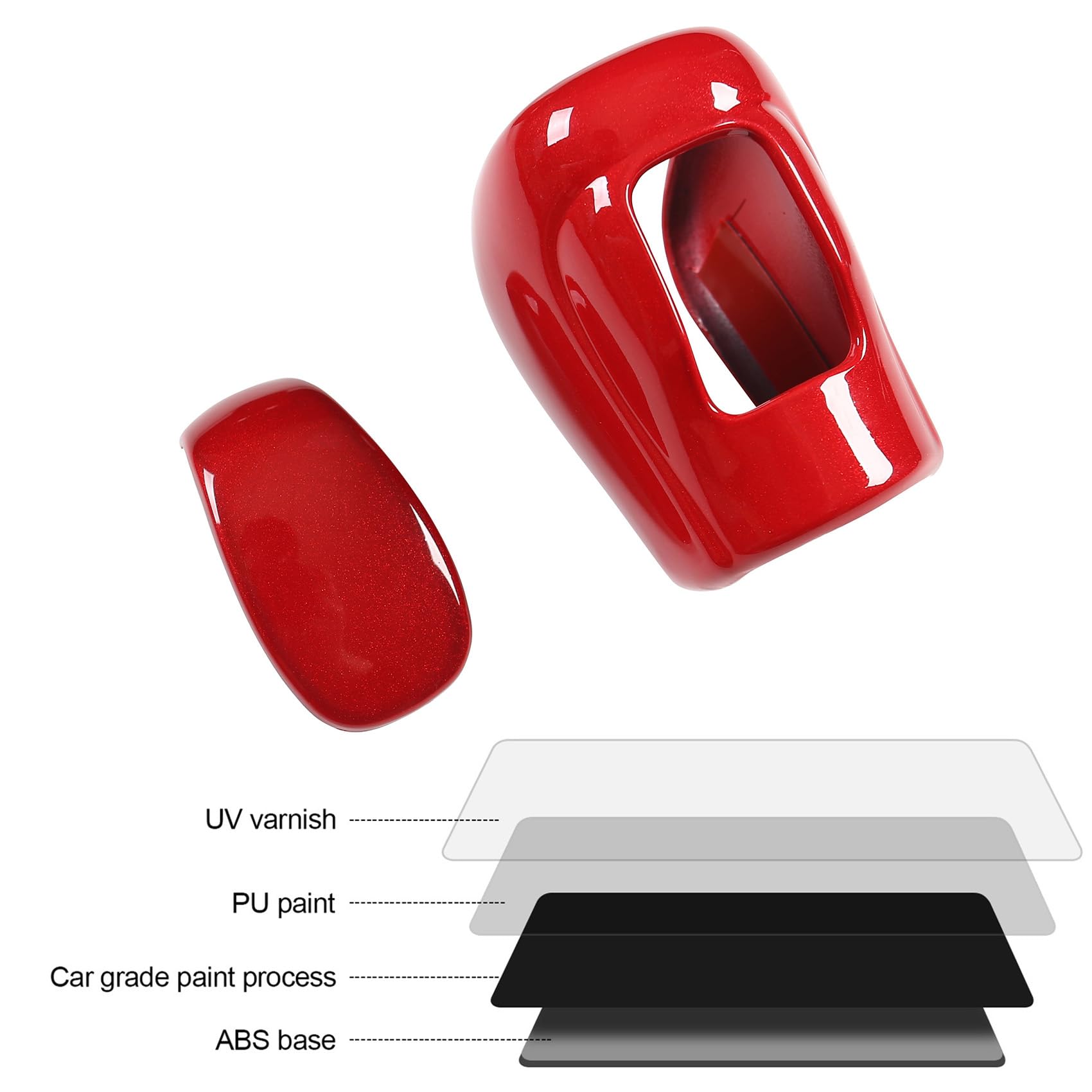 2022-2025 Honda Civic Gear Shift Knob Cover | CRV 2023-2025 Interior Protector | Accord 2018-2025 Automatic Transmission CVT Boots | Red Car Accessories | Perfect for Daily Driving & Car Interior Upgrade