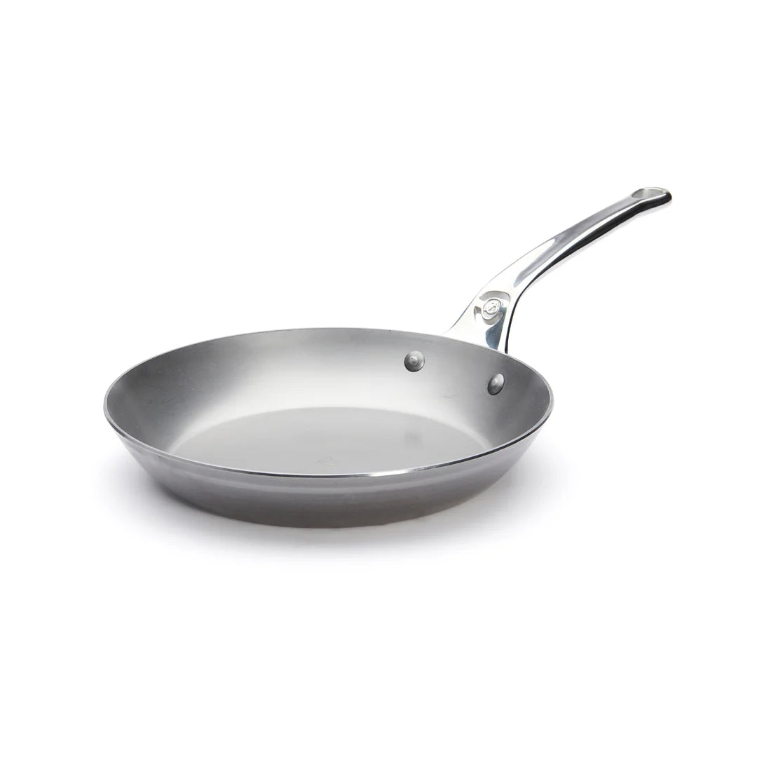 De Buyer MINERAL B PRO 9-Inch Carbon Steel Fry Pan - Professional Grade French Skillet for Searing, Frying & Cooking - Perfect for Home Chefs & Restaurants