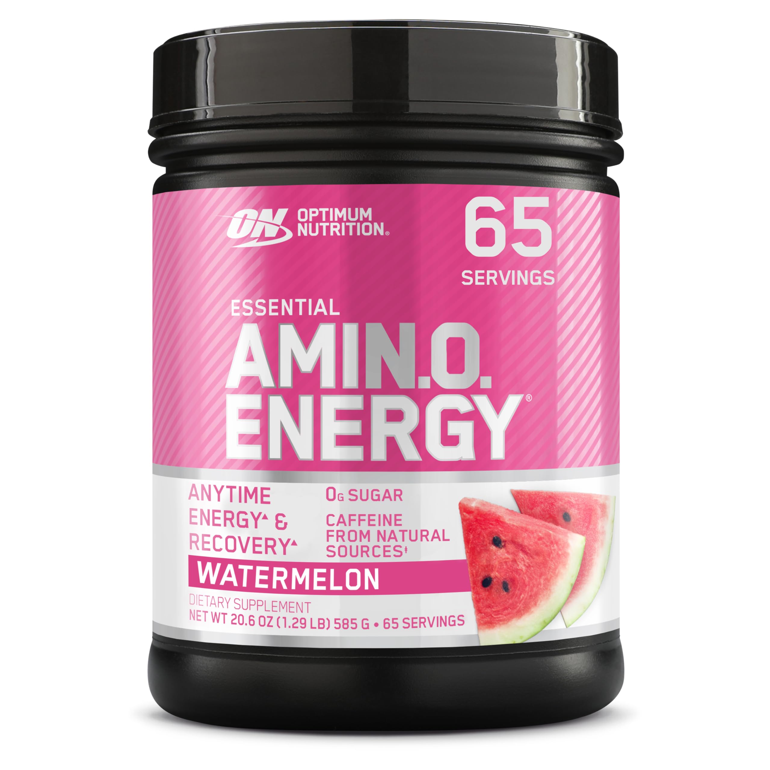 Optimum Nutrition Amino Energy Pre Workout Powder - Green Tea, BCAA, Amino Acids, Keto Friendly with Green Coffee Extract - Watermelon Flavor, 65 Servings | Boost Energy & Endurance for Gym, Running & Fitness Training