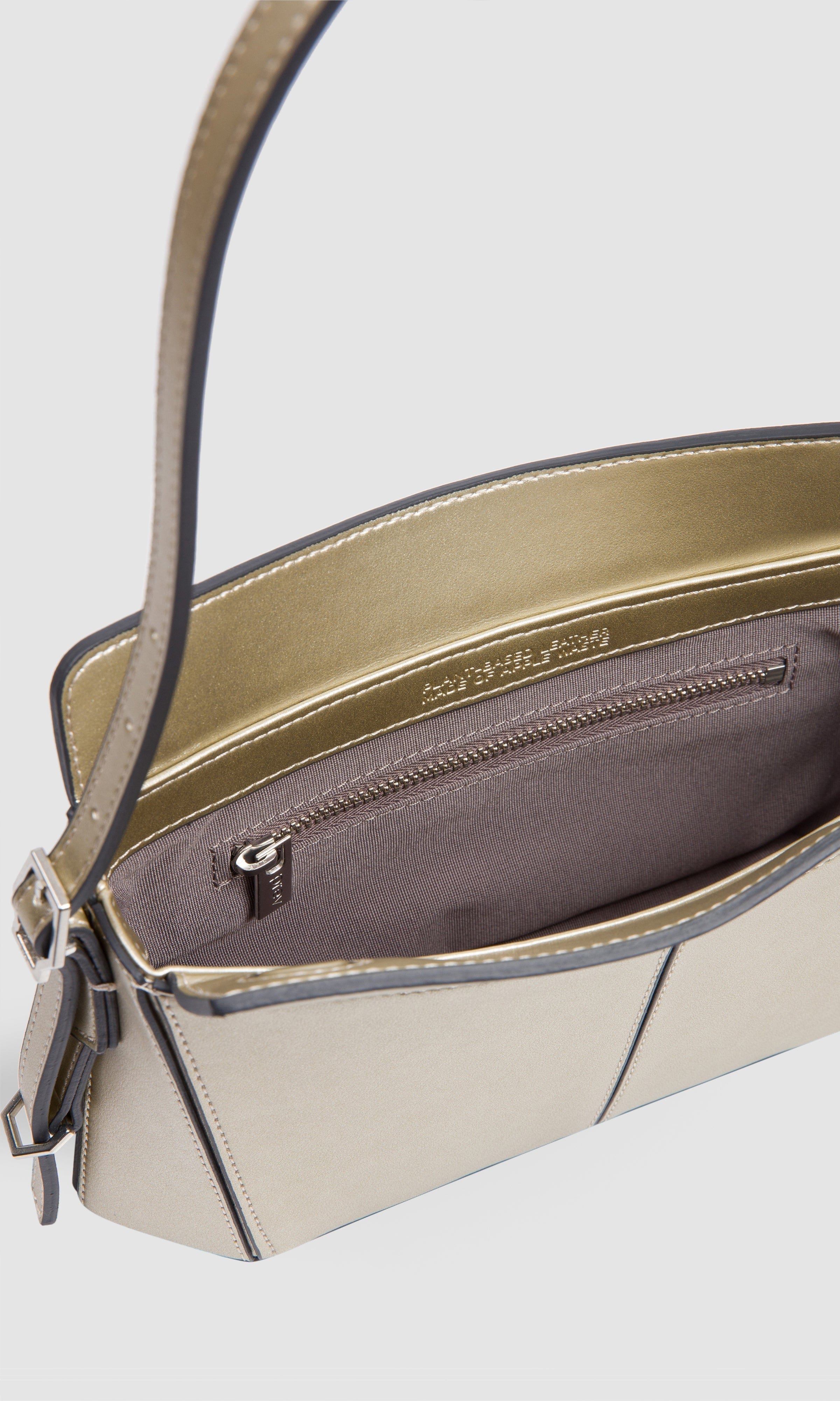 Kiara Women's Vegan Leather Mini Crossbody Bag - Champagne Gold | Stylish & Cruelty-Free Purse for Parties, Date Nights & Everyday Use