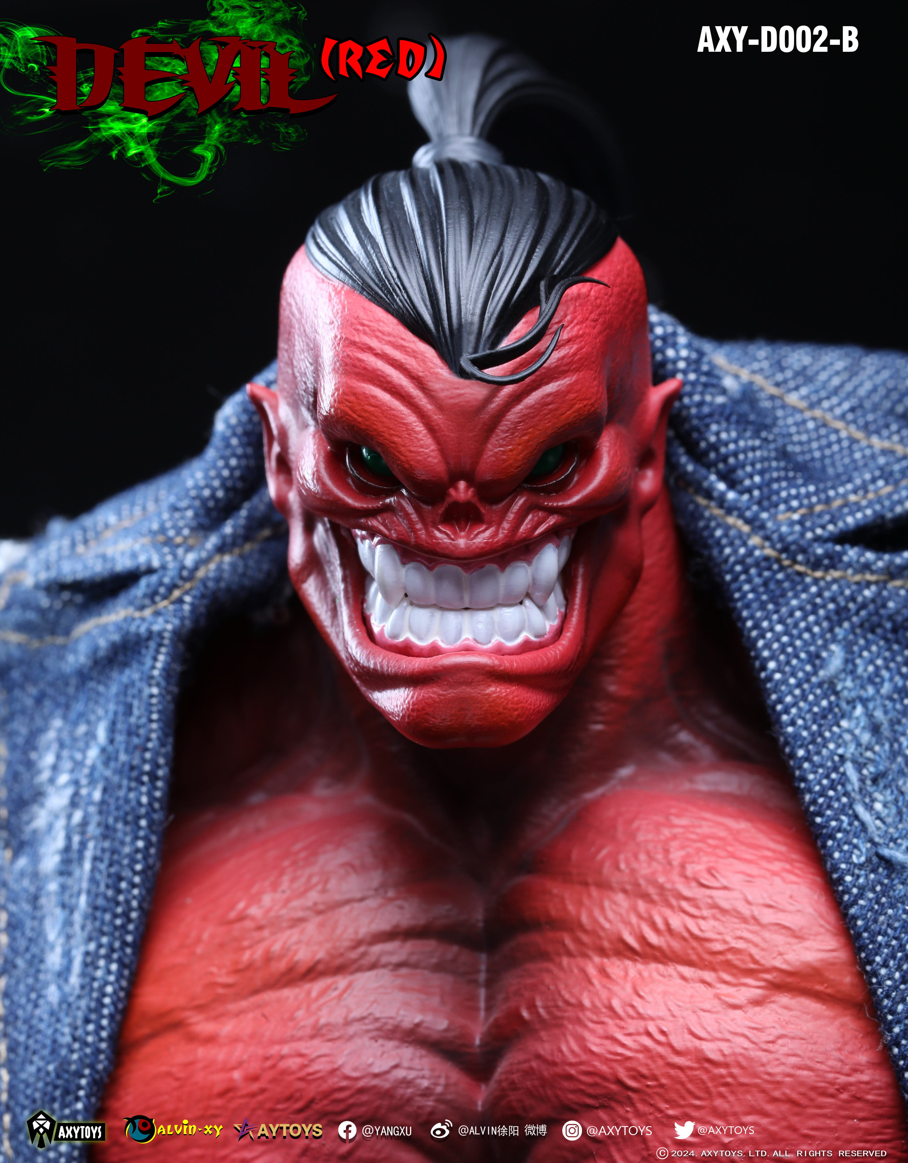 Pre Order AxyToys 1/12 Scale 20CM Devil Action Figure - Red & Grey Versions for Collectors and Display | Perfect for Anime Fans, Cosplay Props, and Model Photography