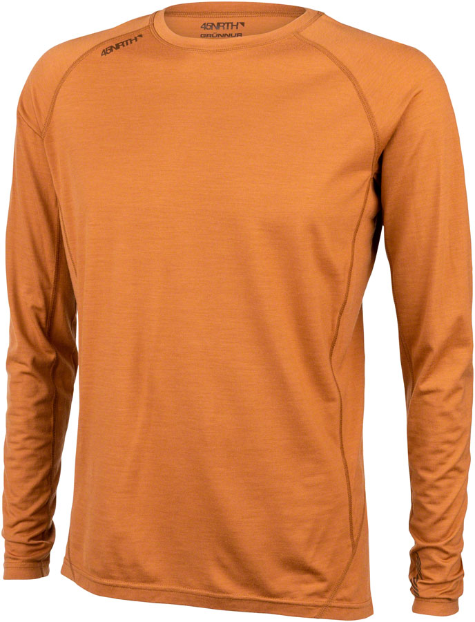 45NRTH Grunnur Wool Base Layer for Men - Cedar Sunrise, Small | Warm & Breathable Merino Wool Thermal Underwear for Winter Hiking, Skiing & Outdoor Activities