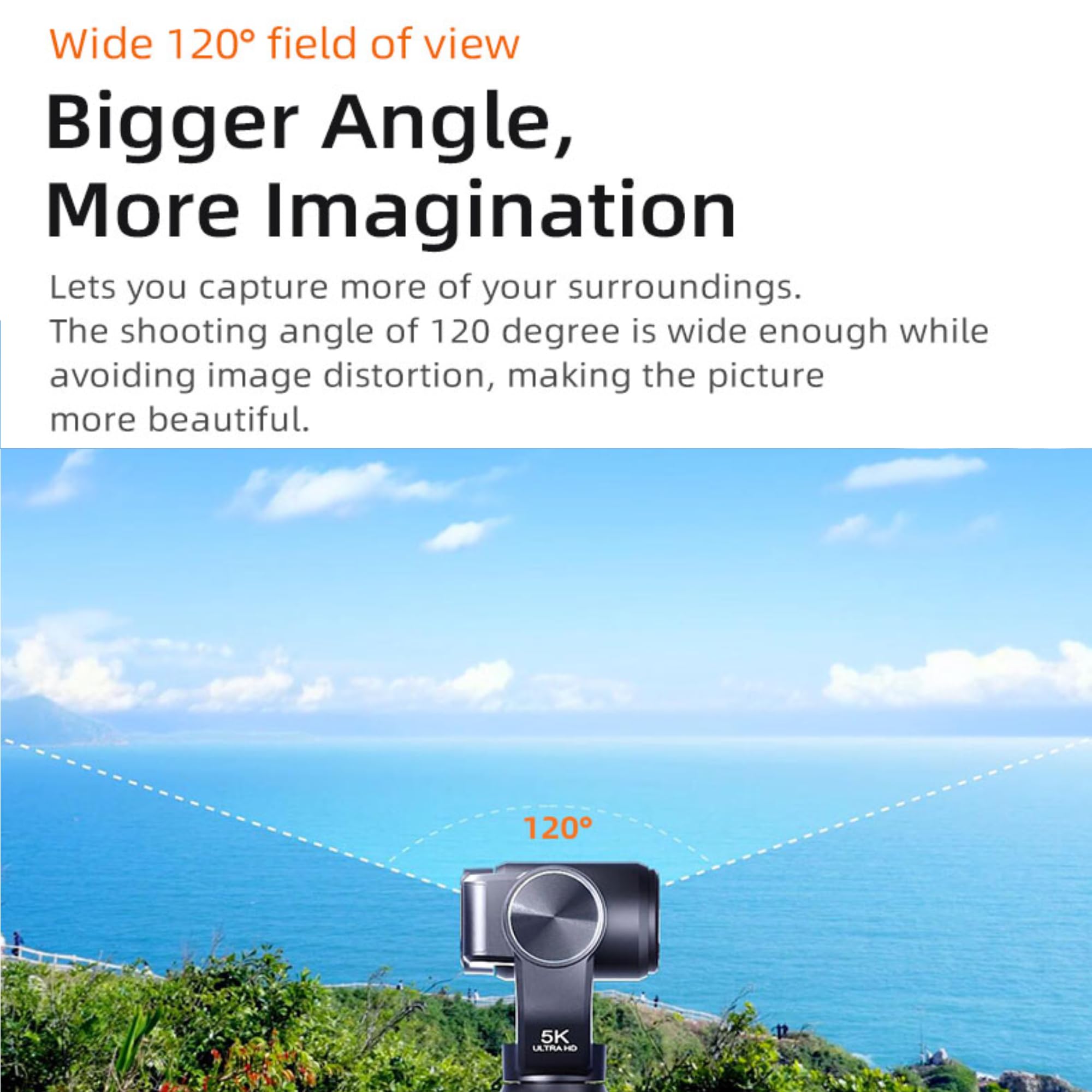 Bewinner 5K Handheld Pocket Camcorder - 48MP Vlogging Camera with 3.5