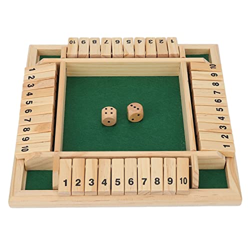 ANGGREK Shut The Box Dice Game - Wooden Board Math Game for Family Fun, Brain Training & Dementia Prevention | Perfect for Parties, Classroom Learning & Senior Cognitive Exercises