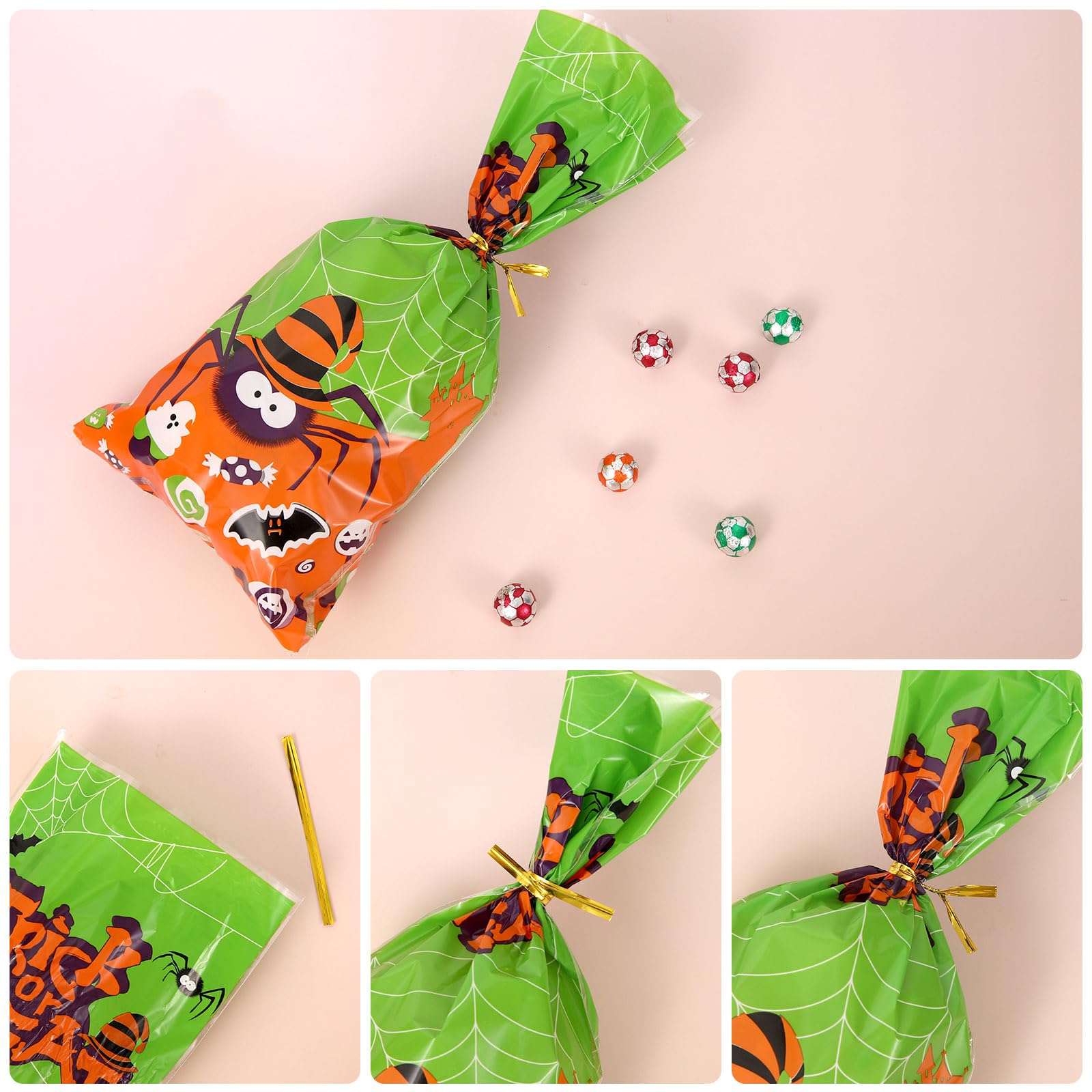 Artby7 Halloween Treat Bags - 50 Pack 4.9