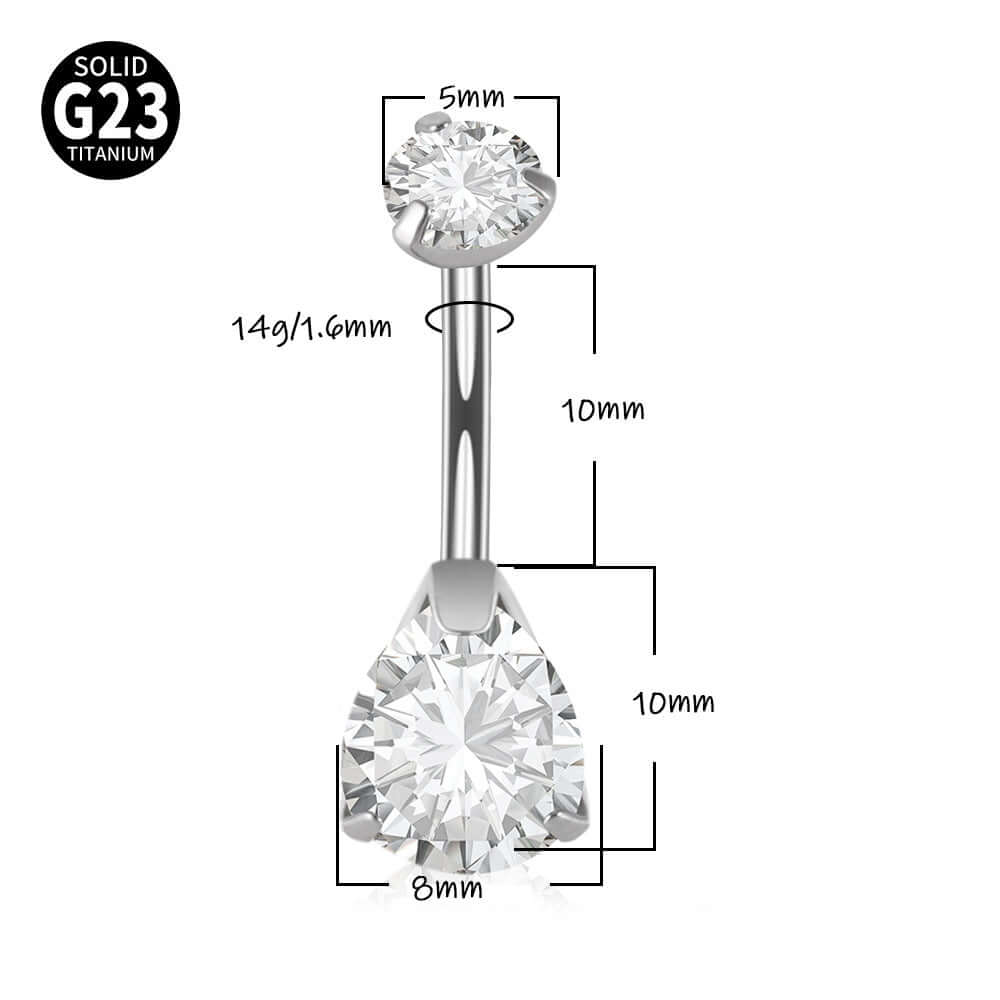 14G Opal Belly Button Rings - Coolest Navel Piercing Jewelry for Women | DL051 | Perfect for Summer, Beach, and Everyday Fashion