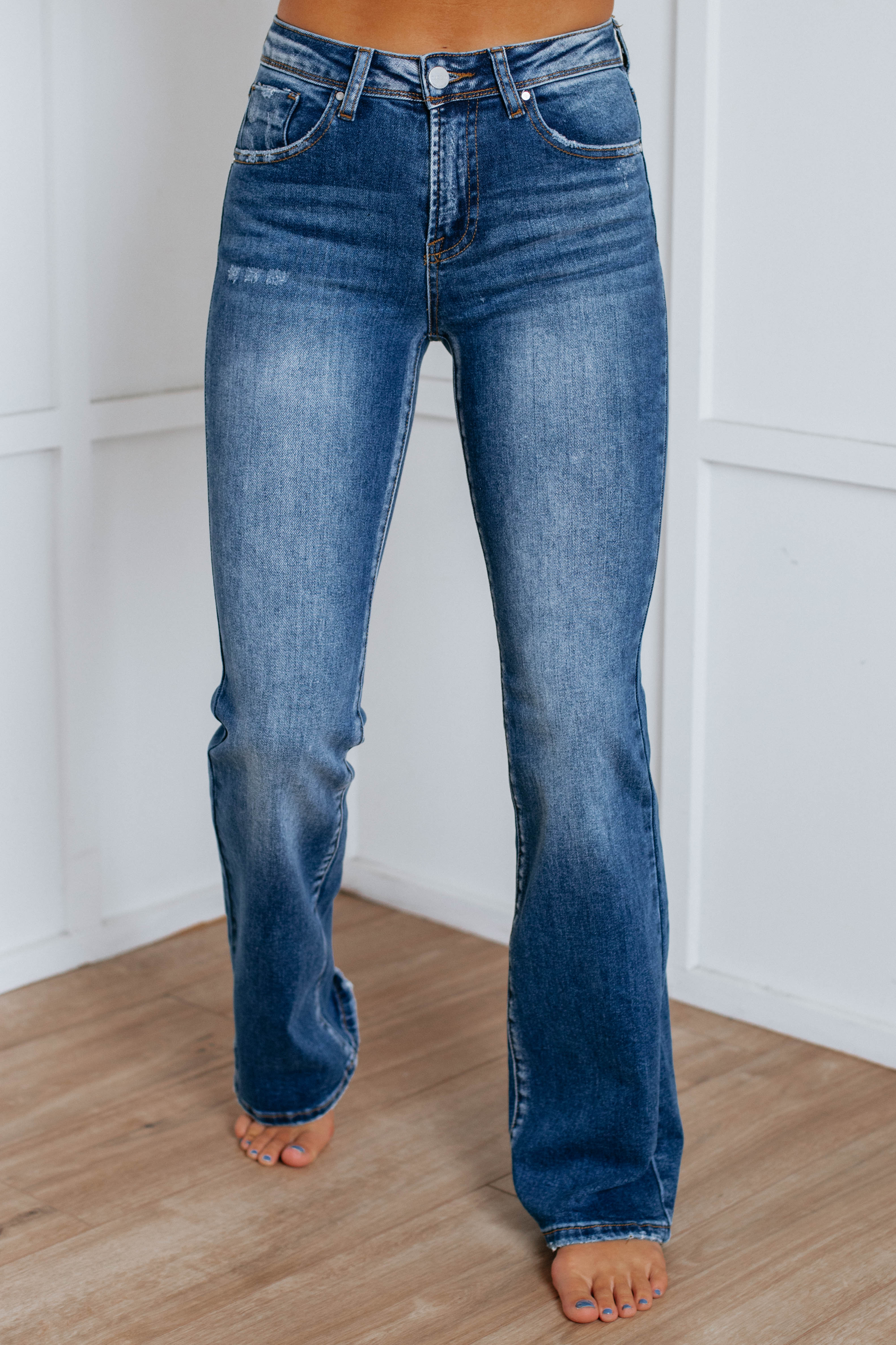 Asher Risen Dark Wash Jeans for Men - Slim Fit Stretch Denim Pants - Perfect for Casual Wear, Office & Night Out