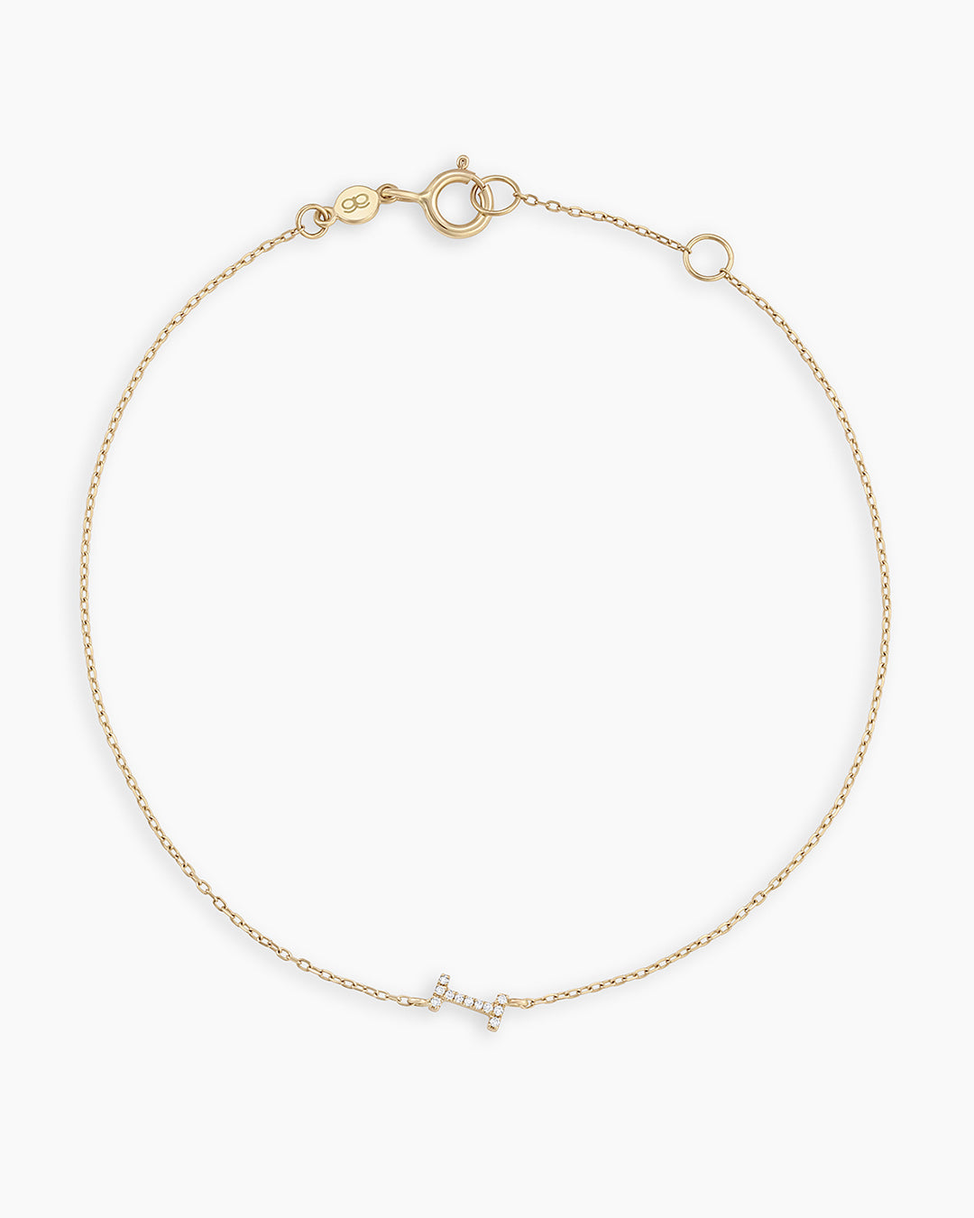 Diamond Pavé Alphabet Bracelet - Personalized Initial Letter Bracelet for Women, Sterling Silver or Gold Plated, Elegant Gift for Birthday, Anniversary, Valentine's Day | Perfect for Everyday Wear & Special Occasions