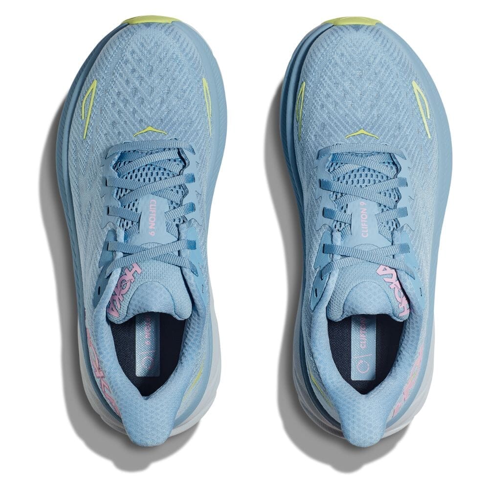 Hoka Women's Clifton 9 Wide Running Shoes - Lightweight Cushioned Sneakers for Road Running, Jogging & Walking - Comfortable Athletic Shoes for Women with Arch Support